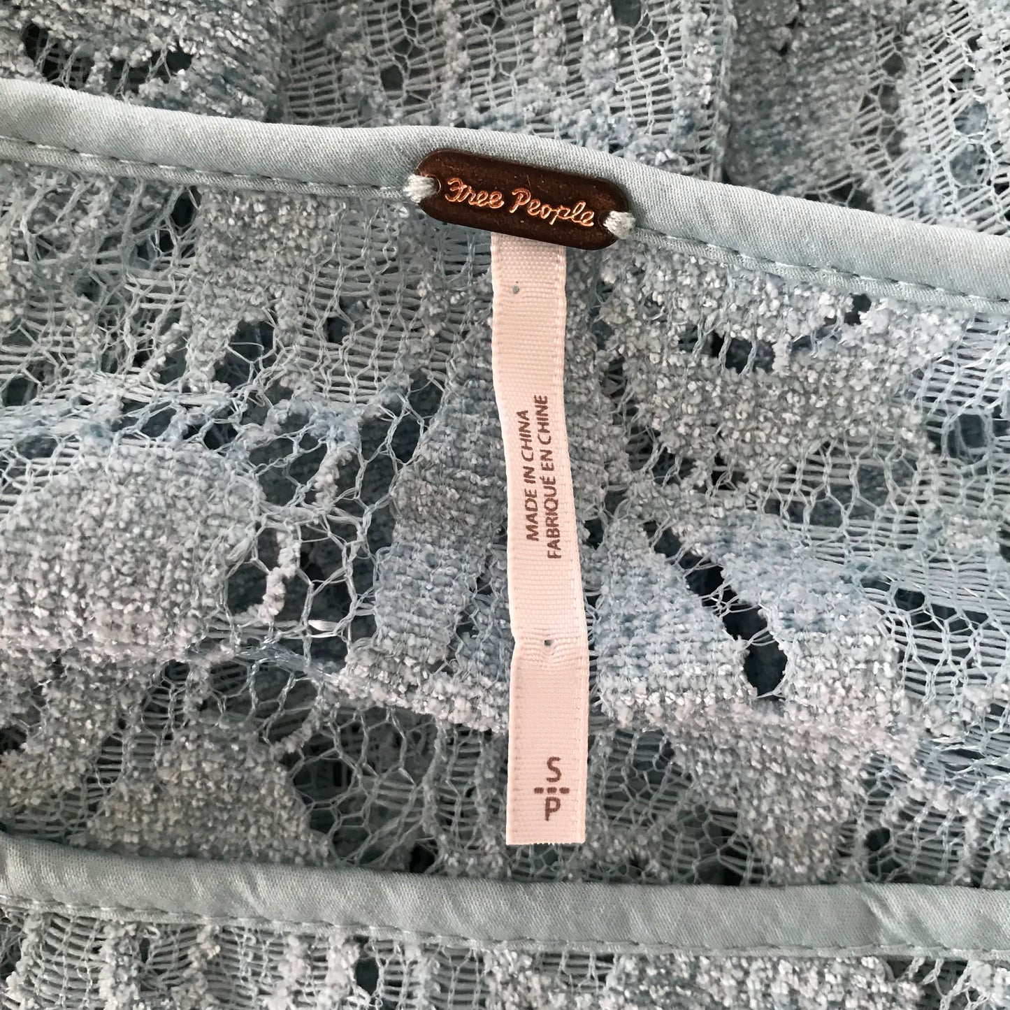 Free People Turquoise Blue Lace Mini Dress