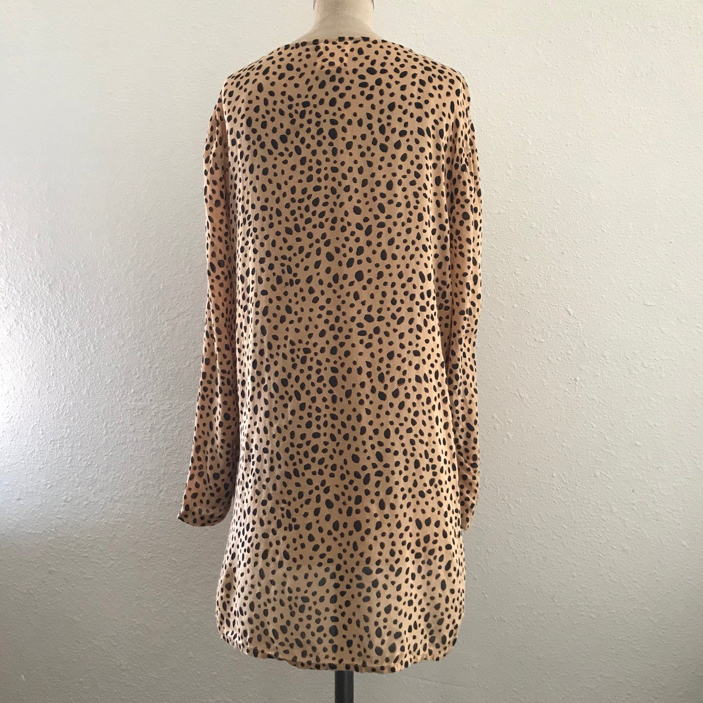Billabong Tan Animal Print Lightweight Tunic Top