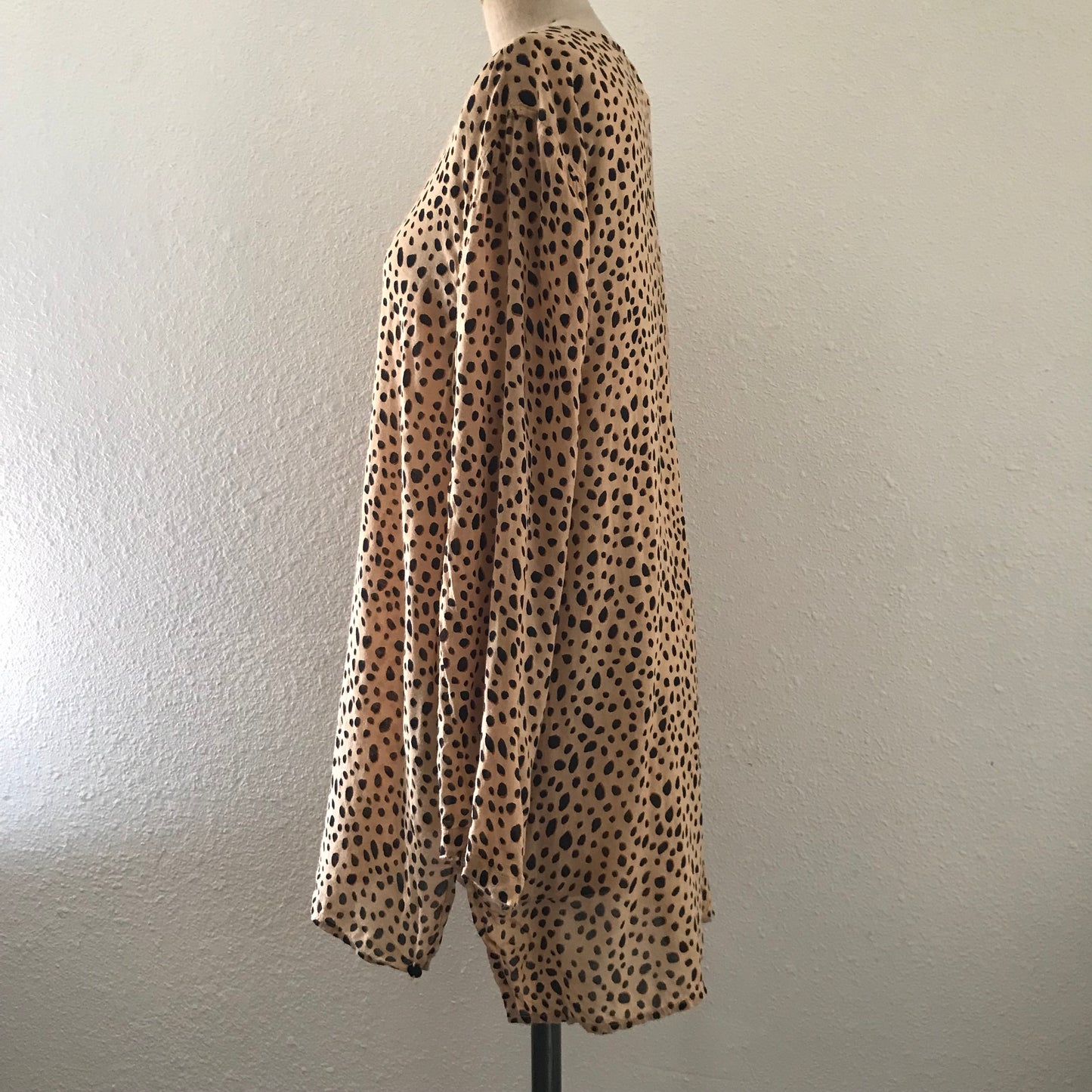 Billabong Tan Animal Print Lightweight Tunic Top