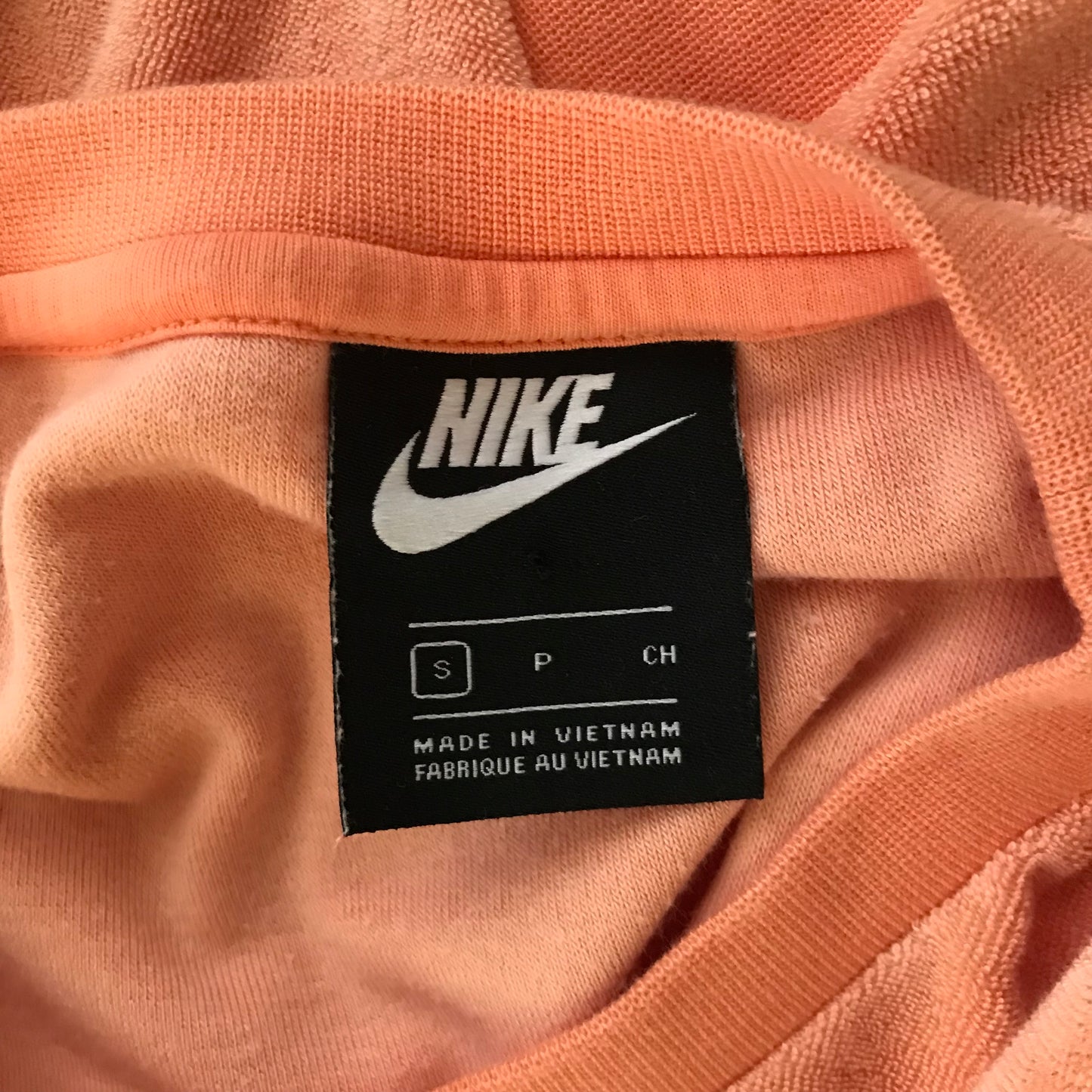 Nike Orange Pastel Cotton Cropped Logo Sweatshirt