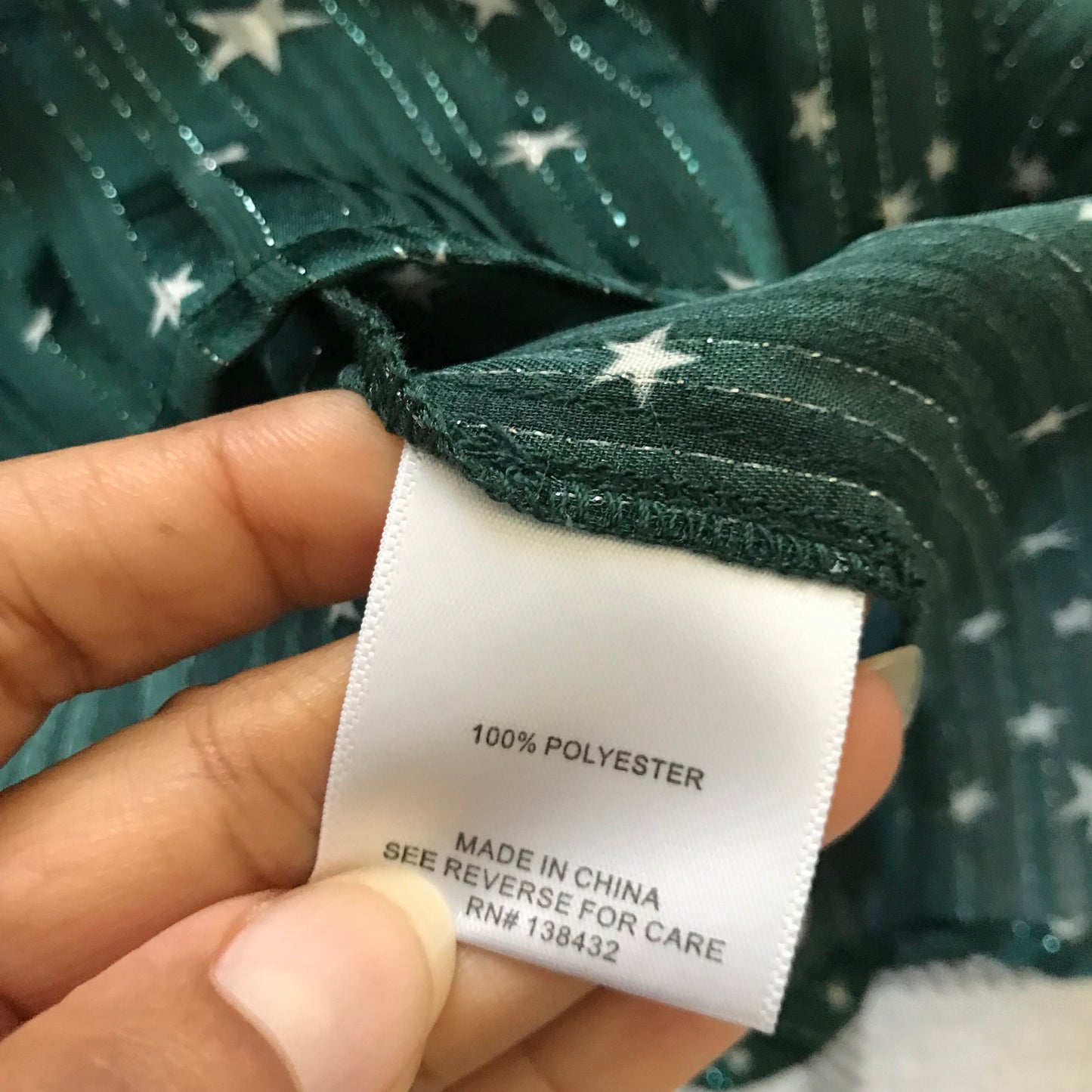 Modcloth Green Striped Star Pussybow Blouse