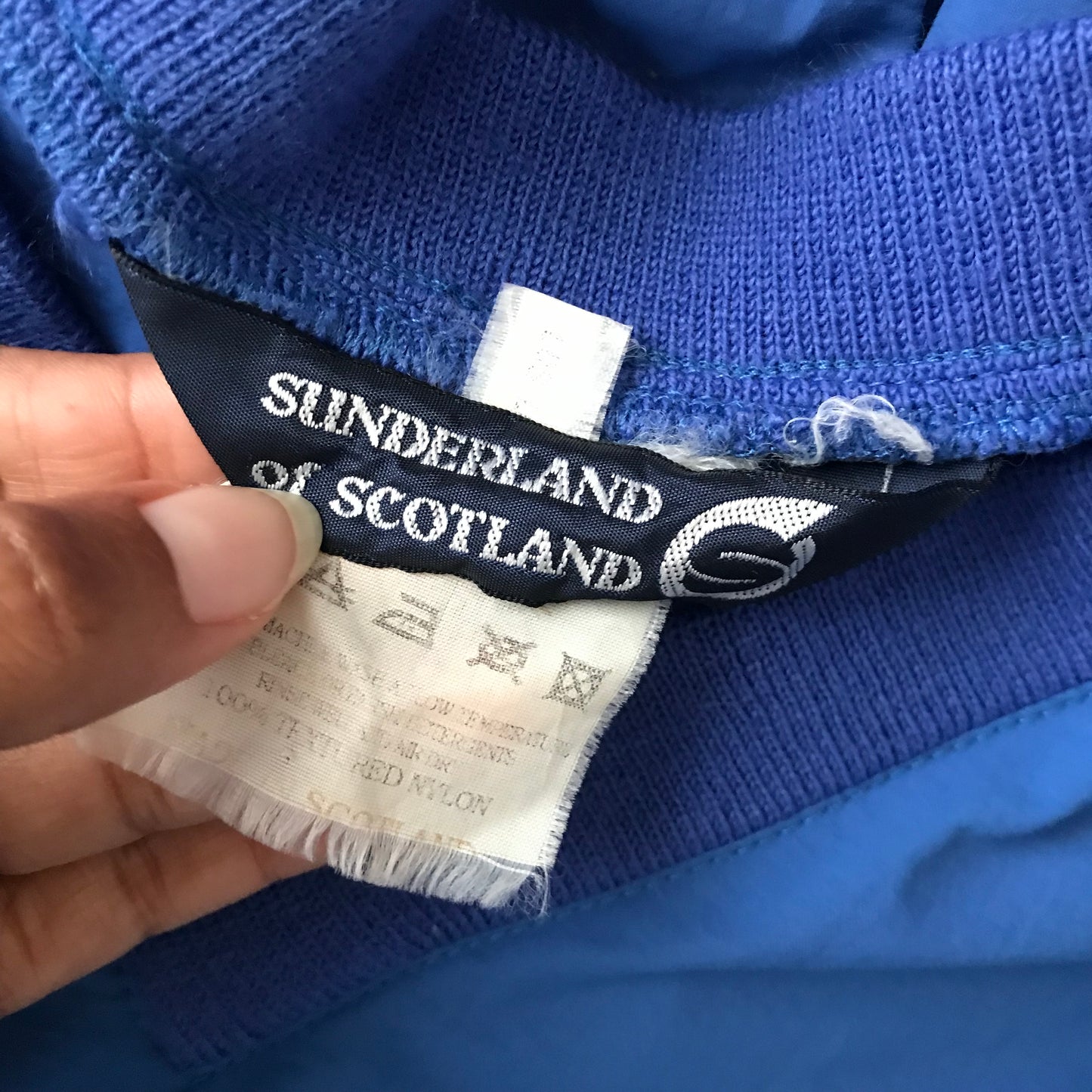 Vintage 1980s Blue Embroidered Golf Windbreaker