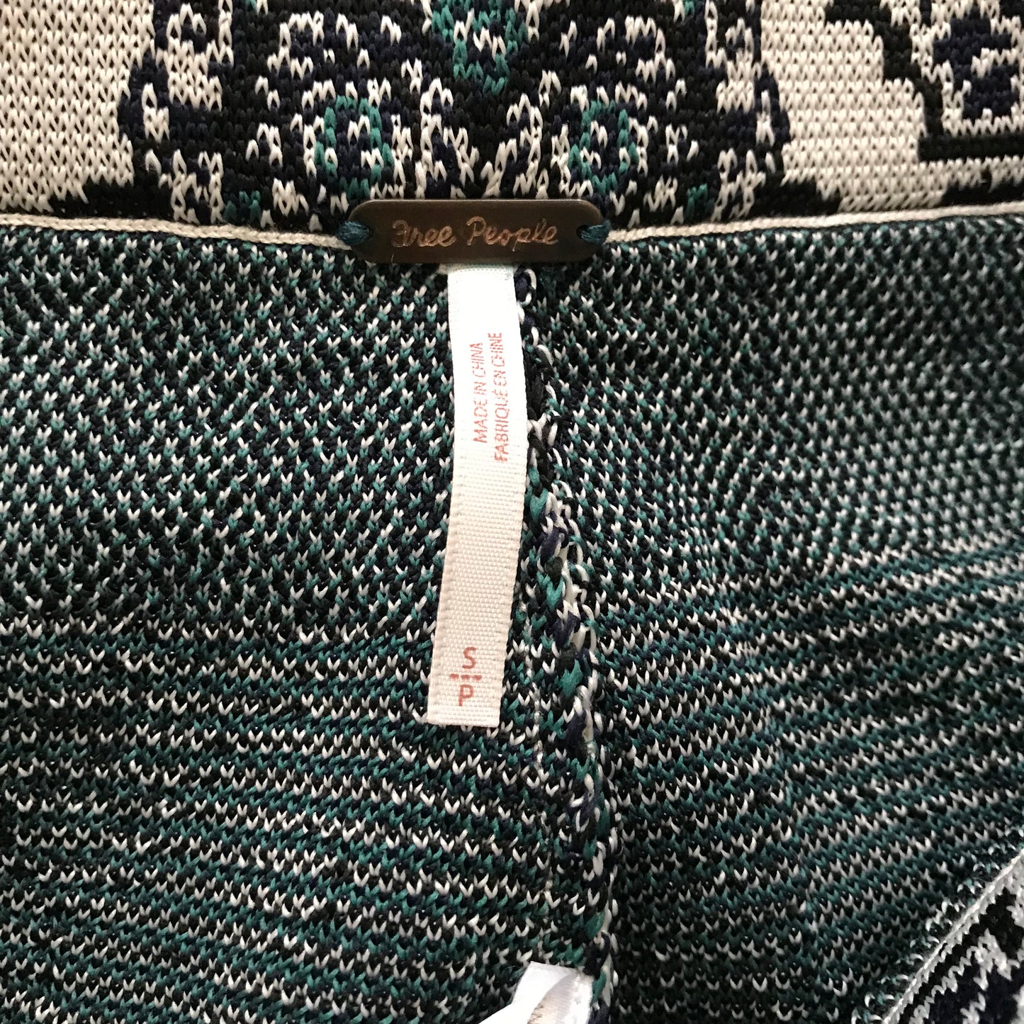 Free People Blue Knit Wide Leg Pants