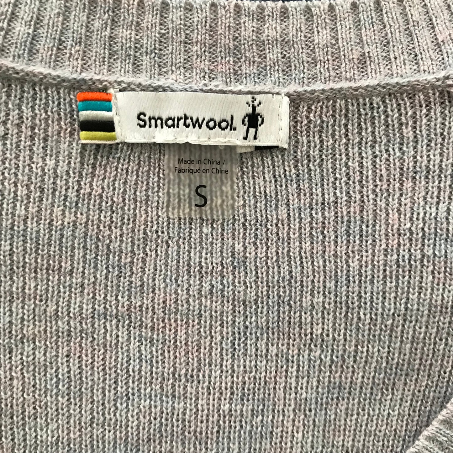 Smartwool Lilac Gray Striped Knit Sweater Top
