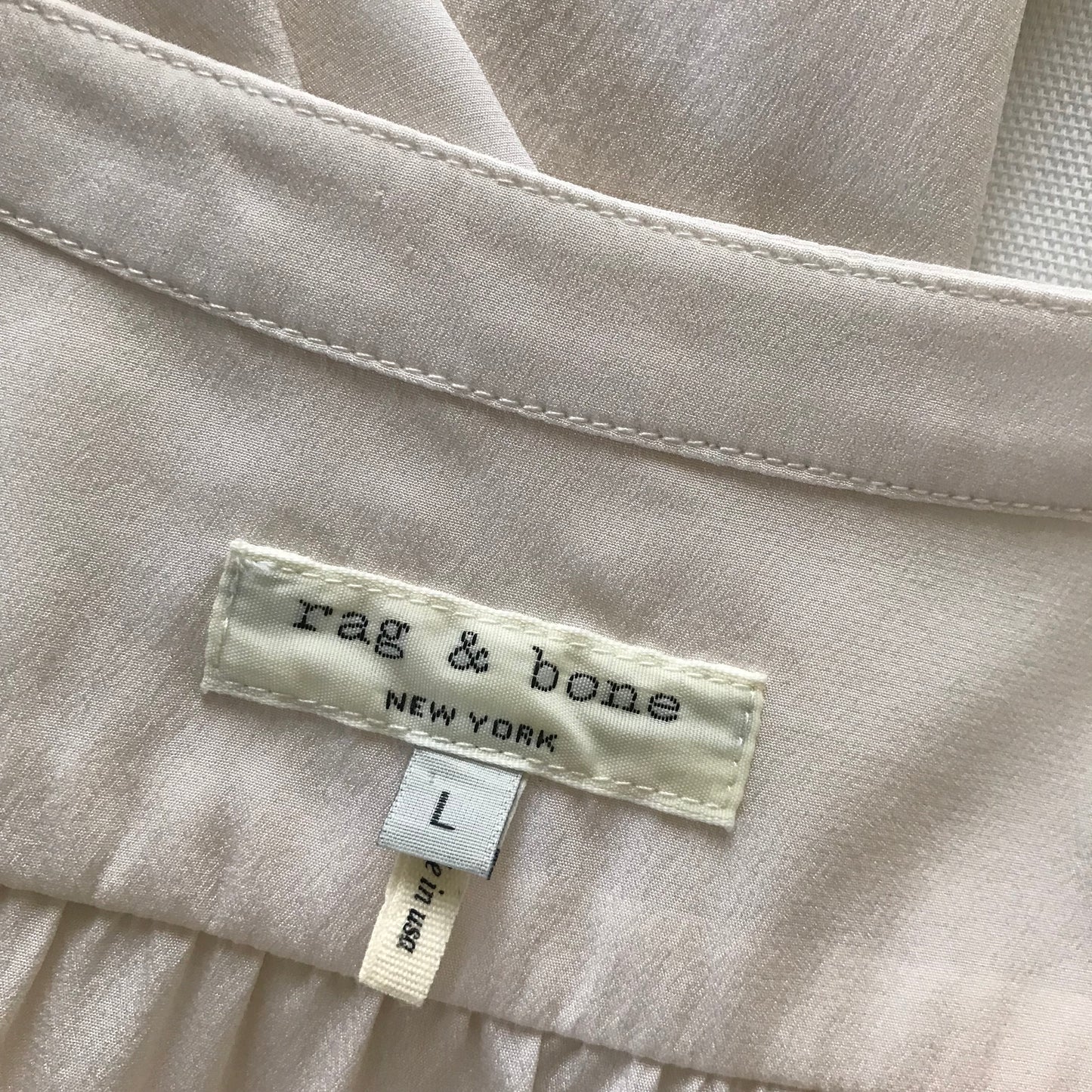 Rag & Bone Ivory Silk Classic Blouse