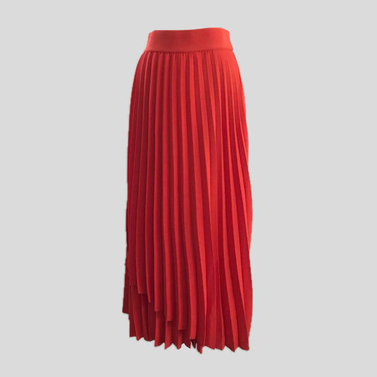 COS-Orange-Pleated-Midi-Skirt