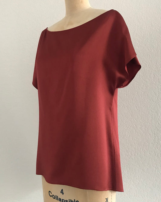 The Row Satin Asymmetric Blouse