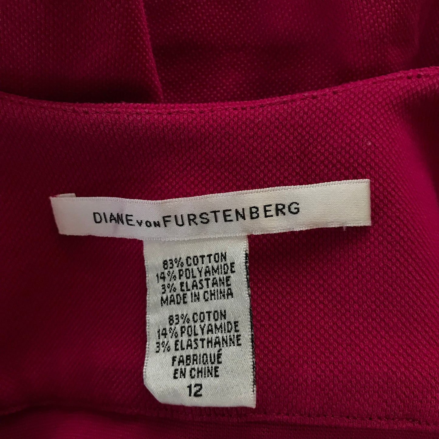 Diane Von Furstenberg Pink Cotton Sleeveless Mini Dress
