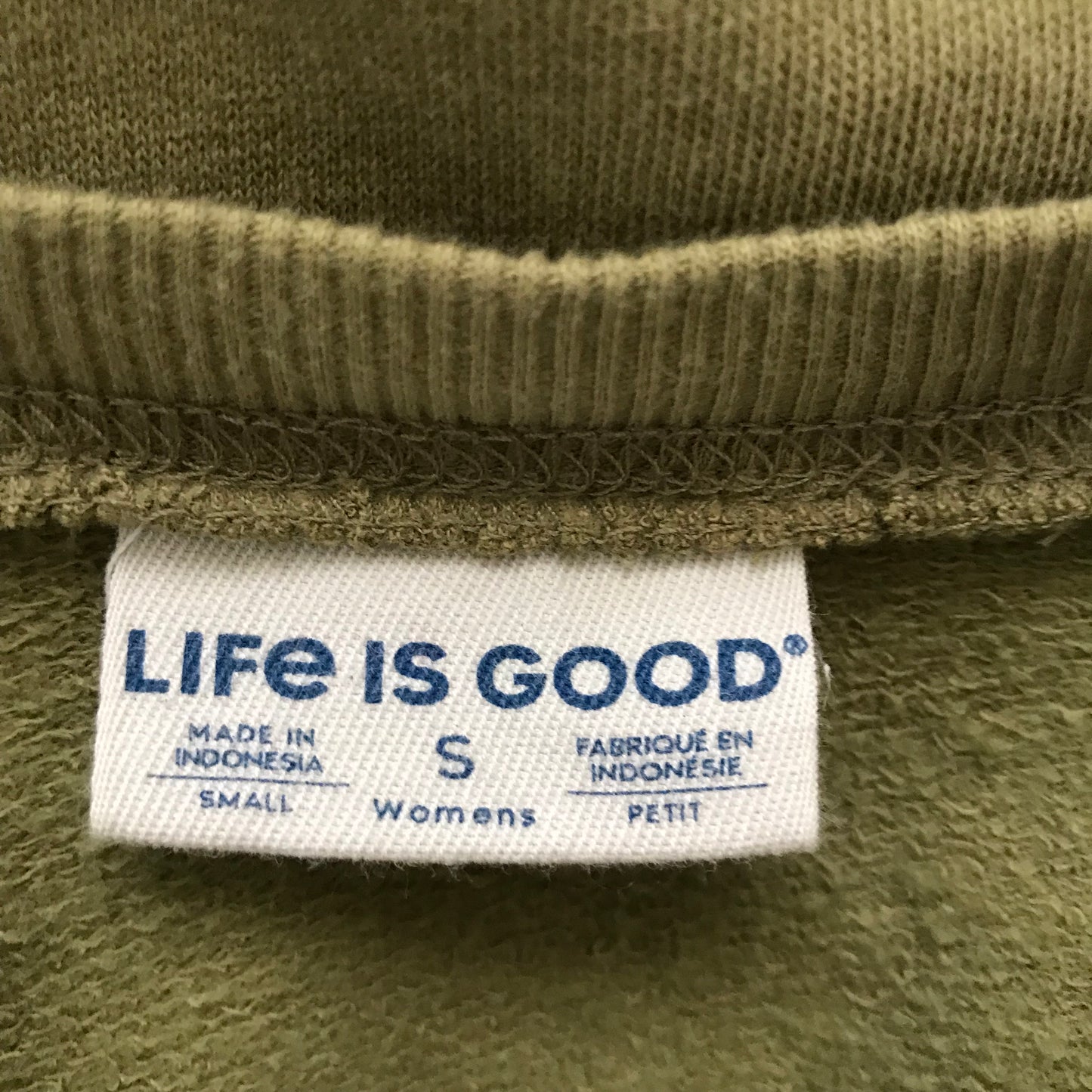 Life is Good Olive Green Cotton Sunrise Sweatshirt