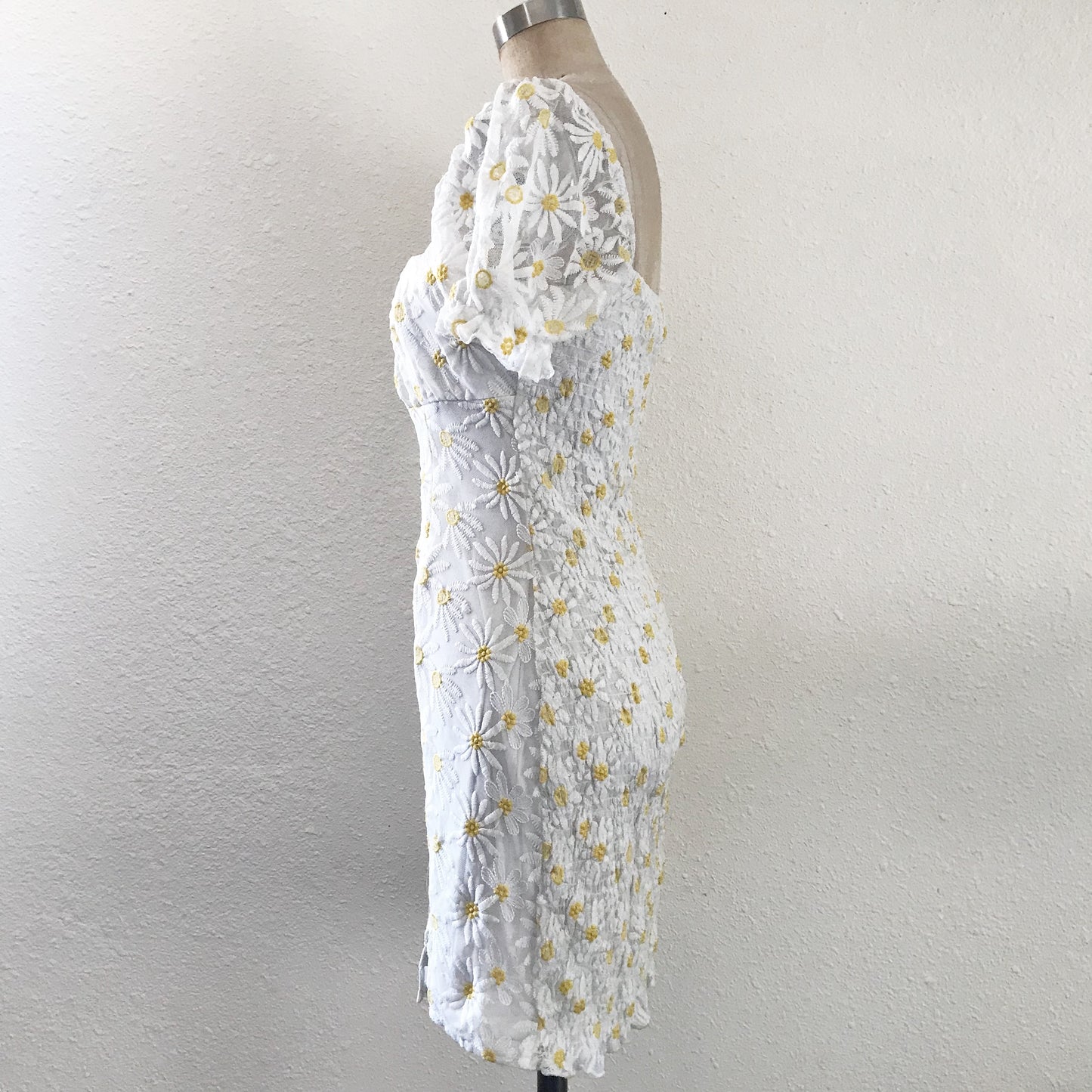 Peppermayo White Daisy Floral Mini Dress