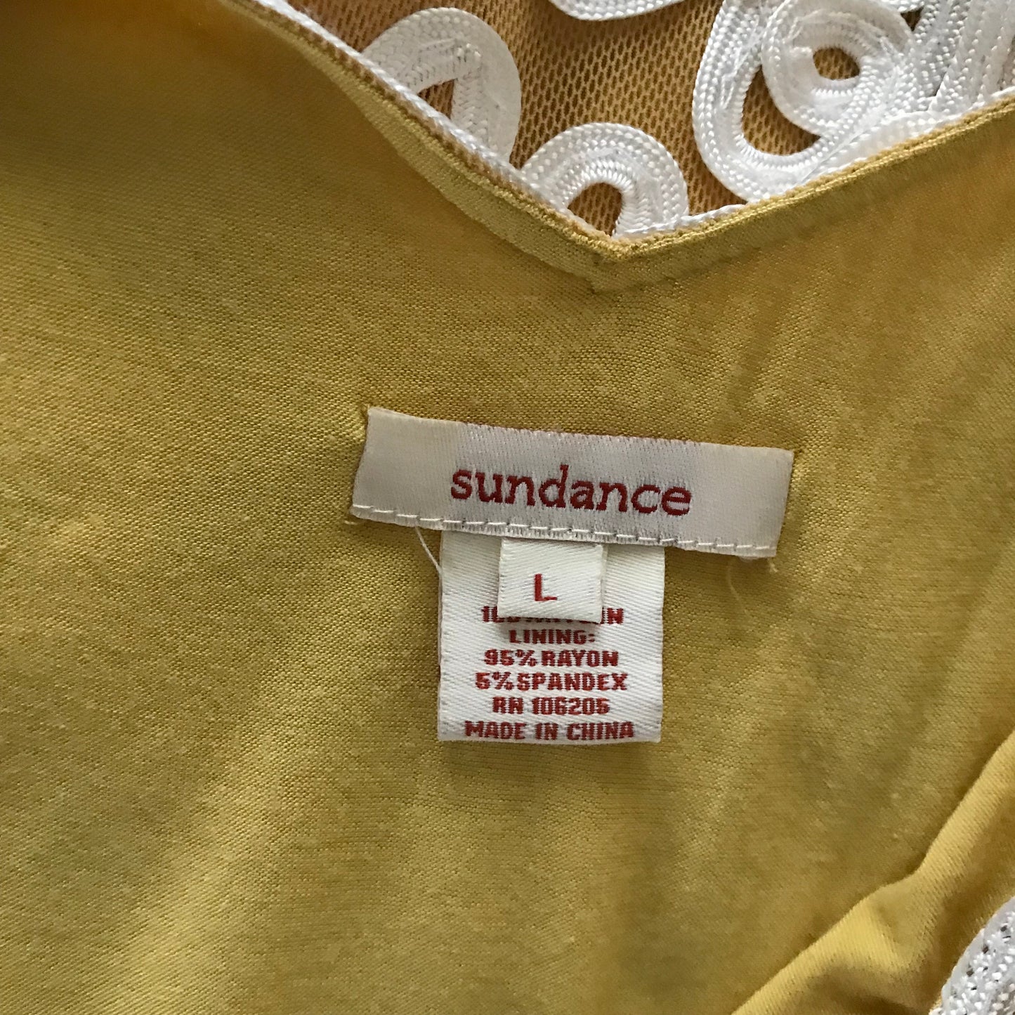 Sundance Nude + White Cameo Applique Midi Dress