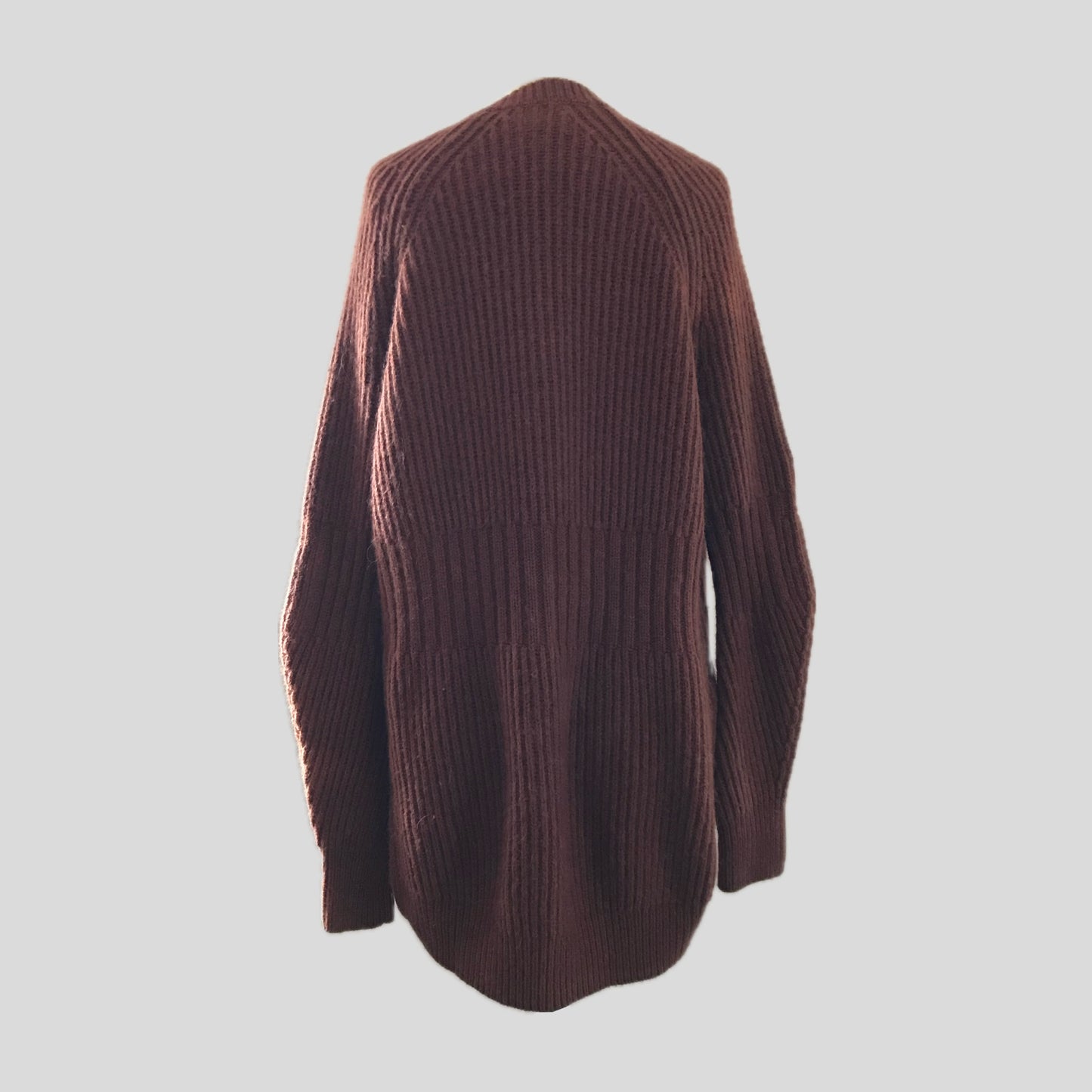 all-saints-brown-wool-v-neck-sweater