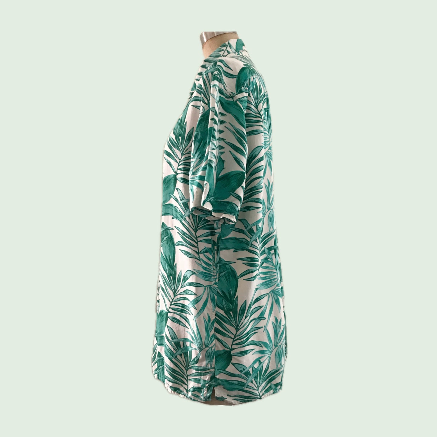 Banana Republic Green Tropical Print Shirt