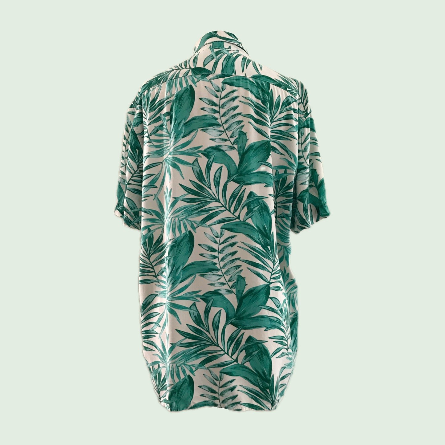 Banana Republic Green Tropical Print Shirt