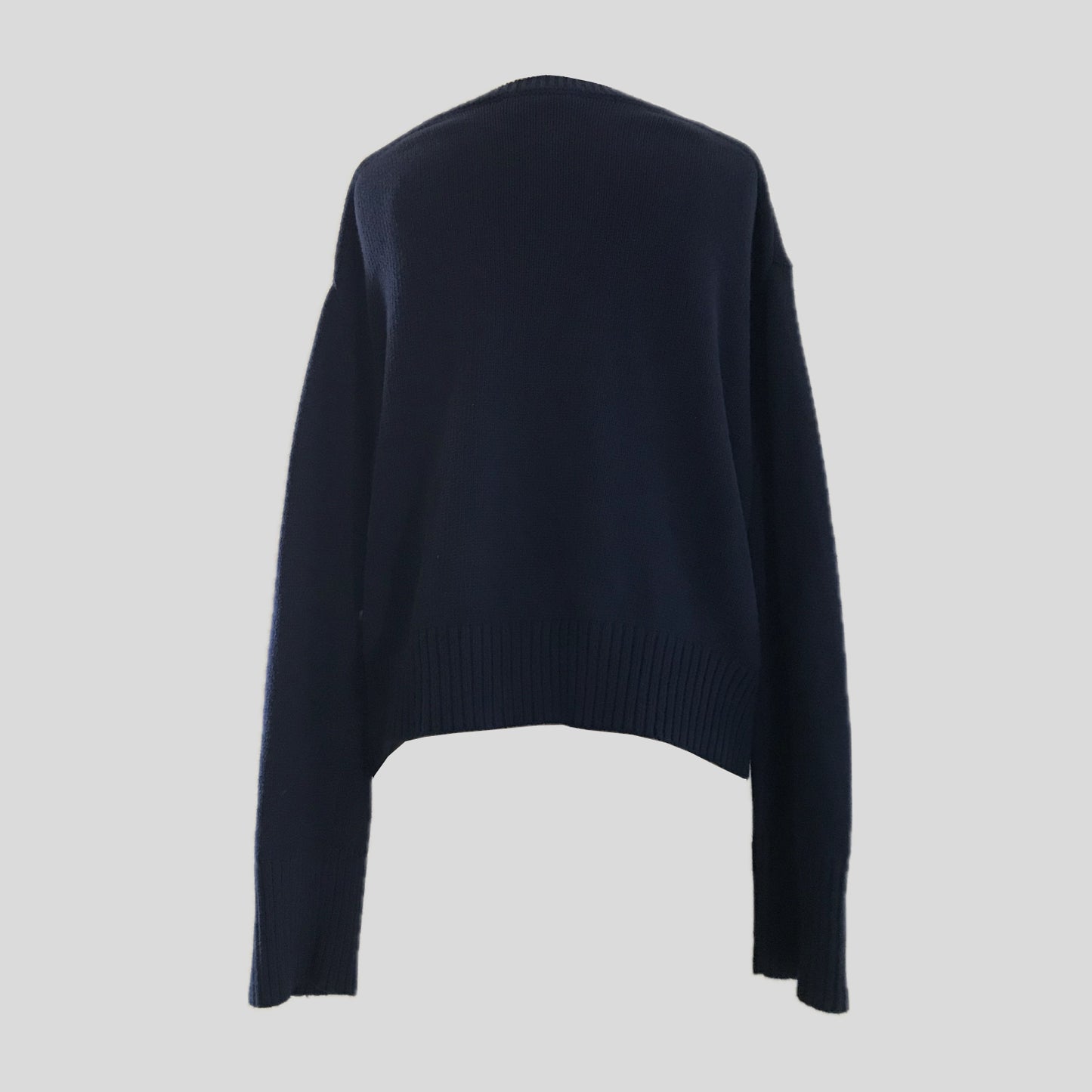 Navy Blue 100% Cotton Knit Pickleball Sweater