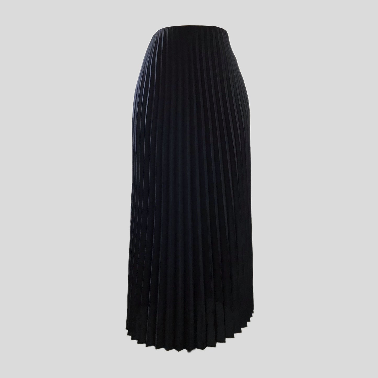 J Crew Black Satin Pleated Midi Skirt