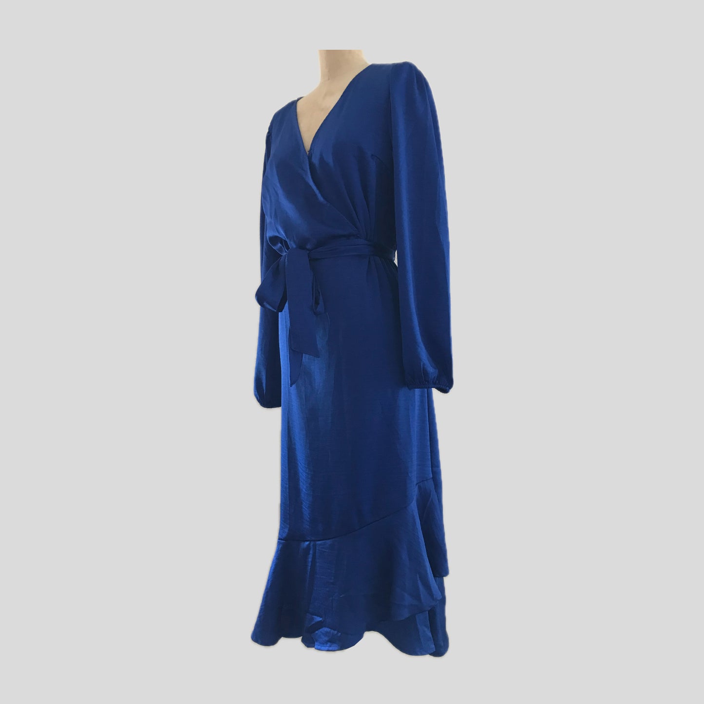 lucky-brand-cobalt-blue-satin-knee-length-dress