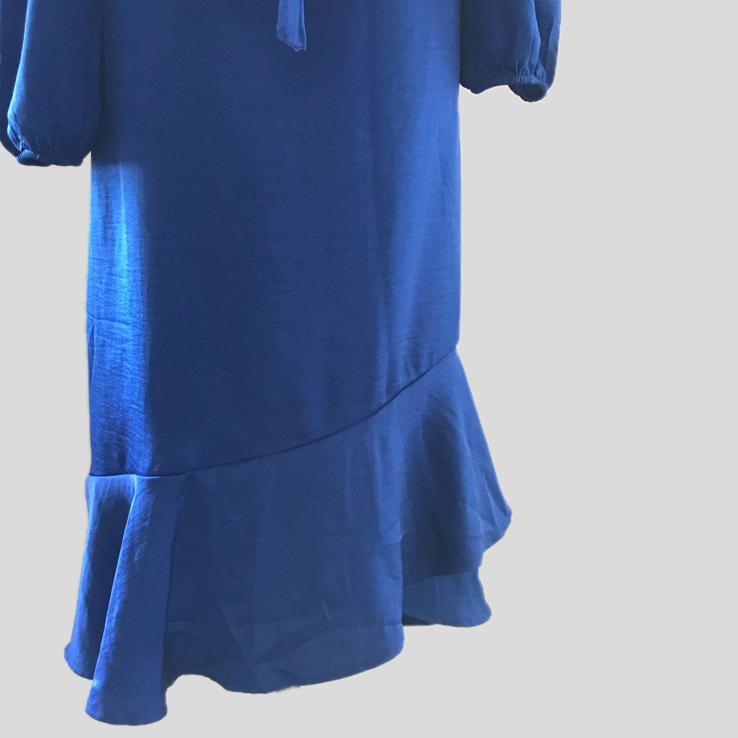 lucky-brand-cobalt-blue-satin-knee-length-dress
