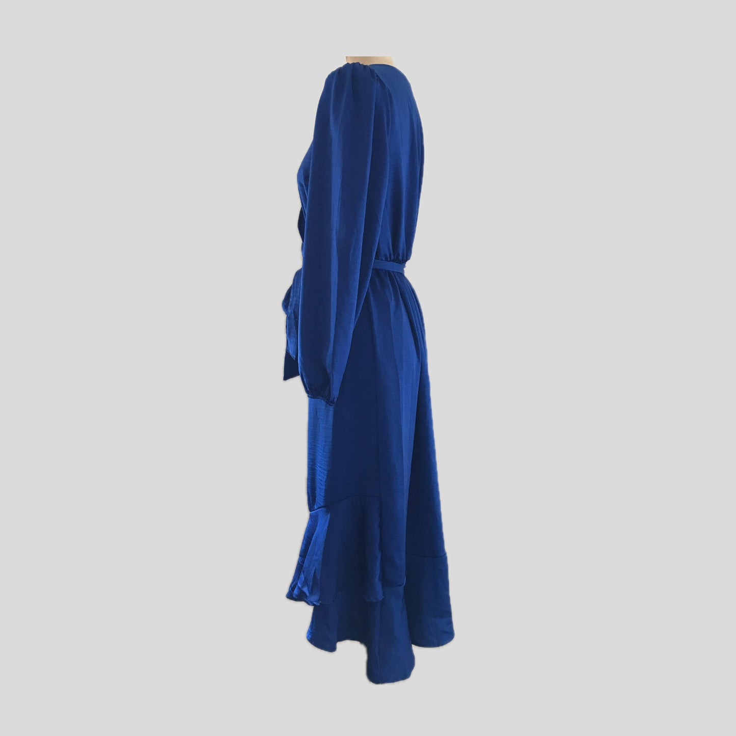 lucky-brand-cobalt-blue-satin-knee-length-dress