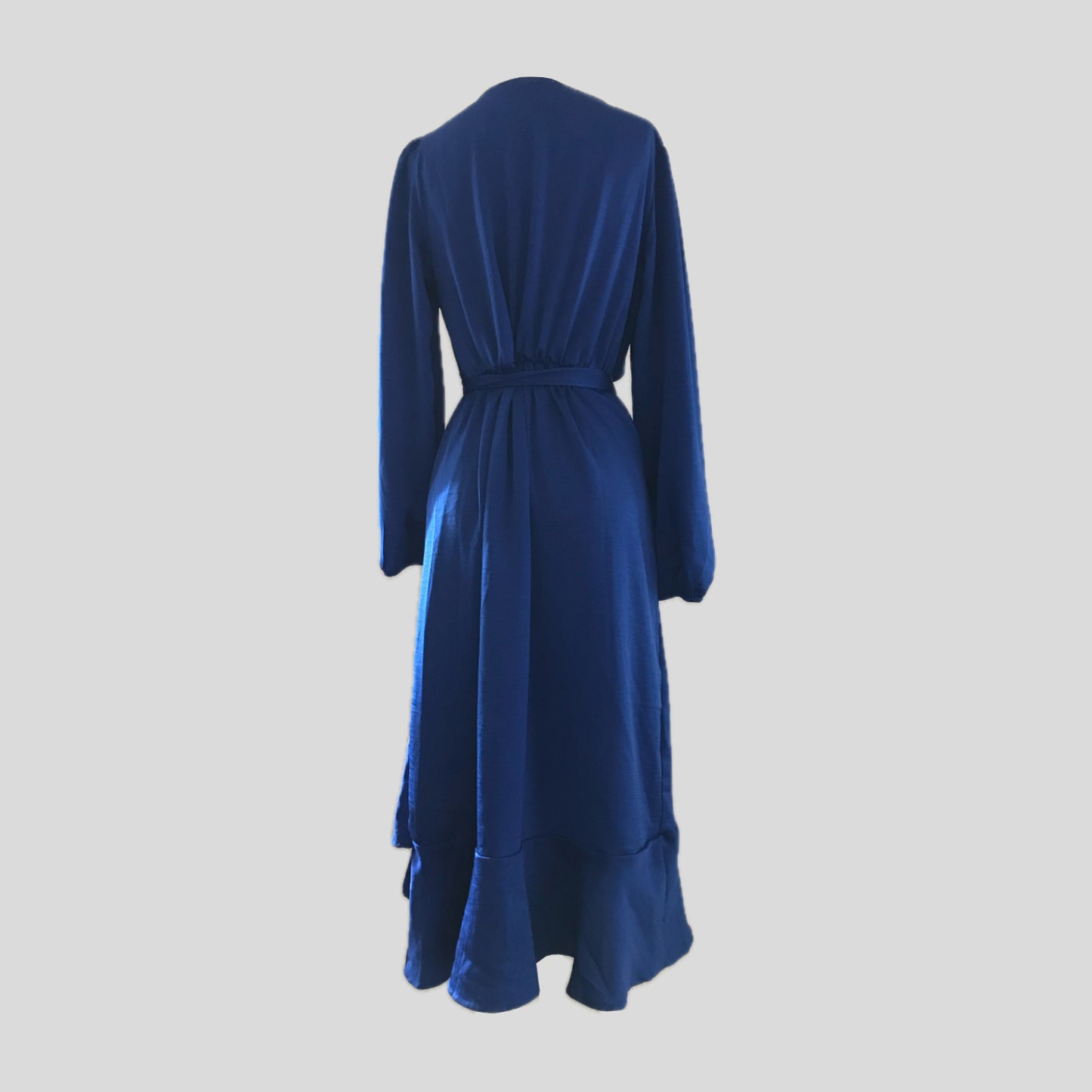 lucky-brand-cobalt-blue-satin-knee-length-dress