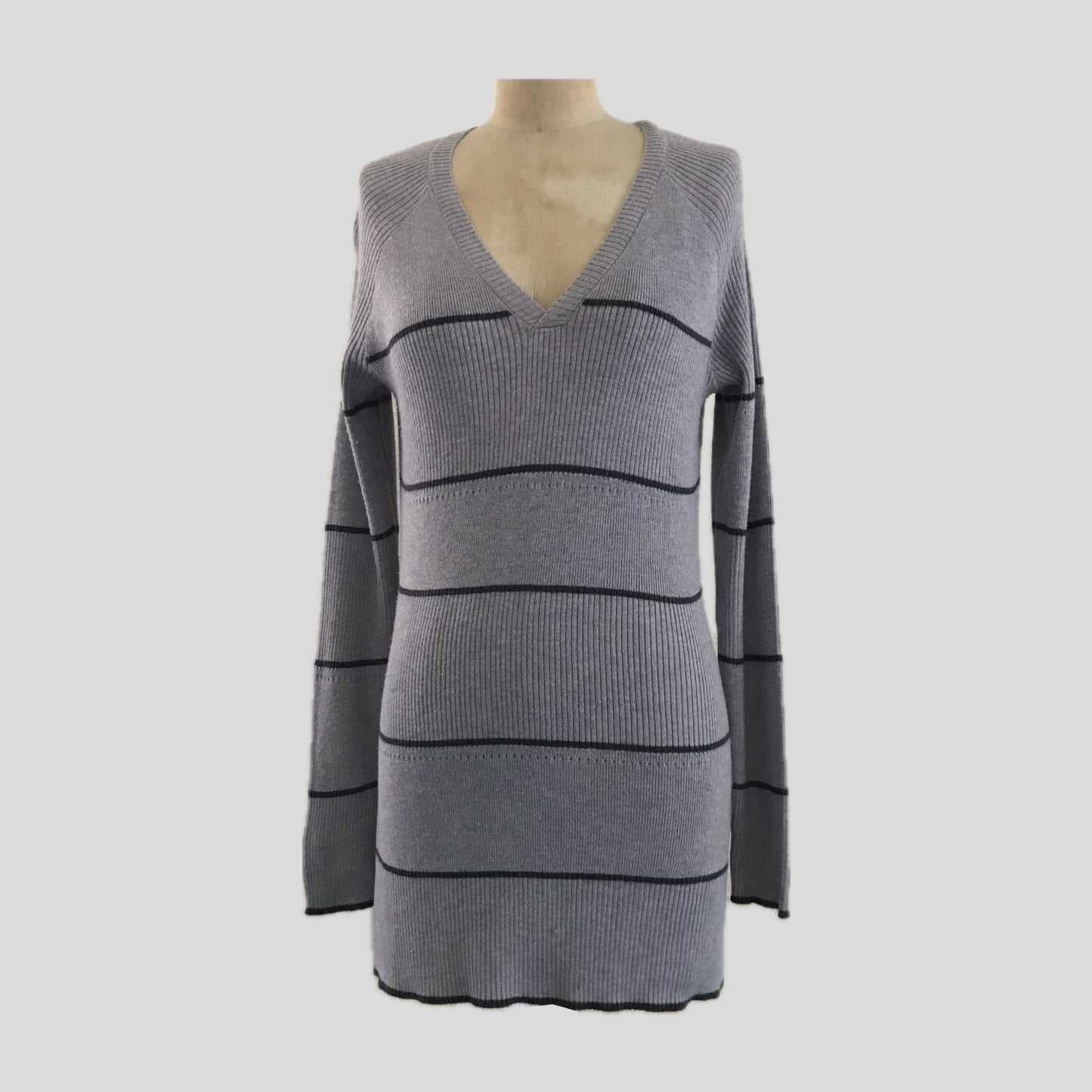 Smartwool Lilac Gray Striped Knit Sweater Top