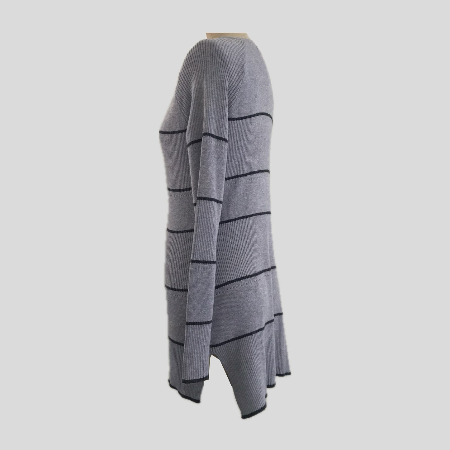 Smartwool Lilac Gray Striped Knit Sweater Top
