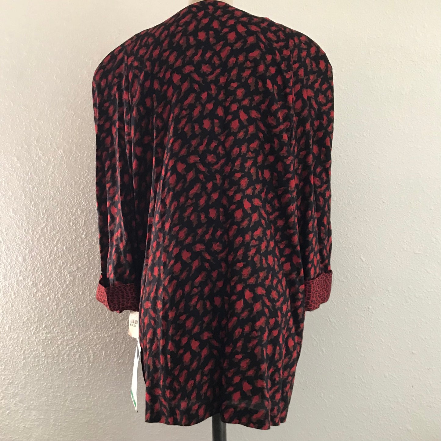 vintage-1980s-red-black-lightweight-blazer-jacket