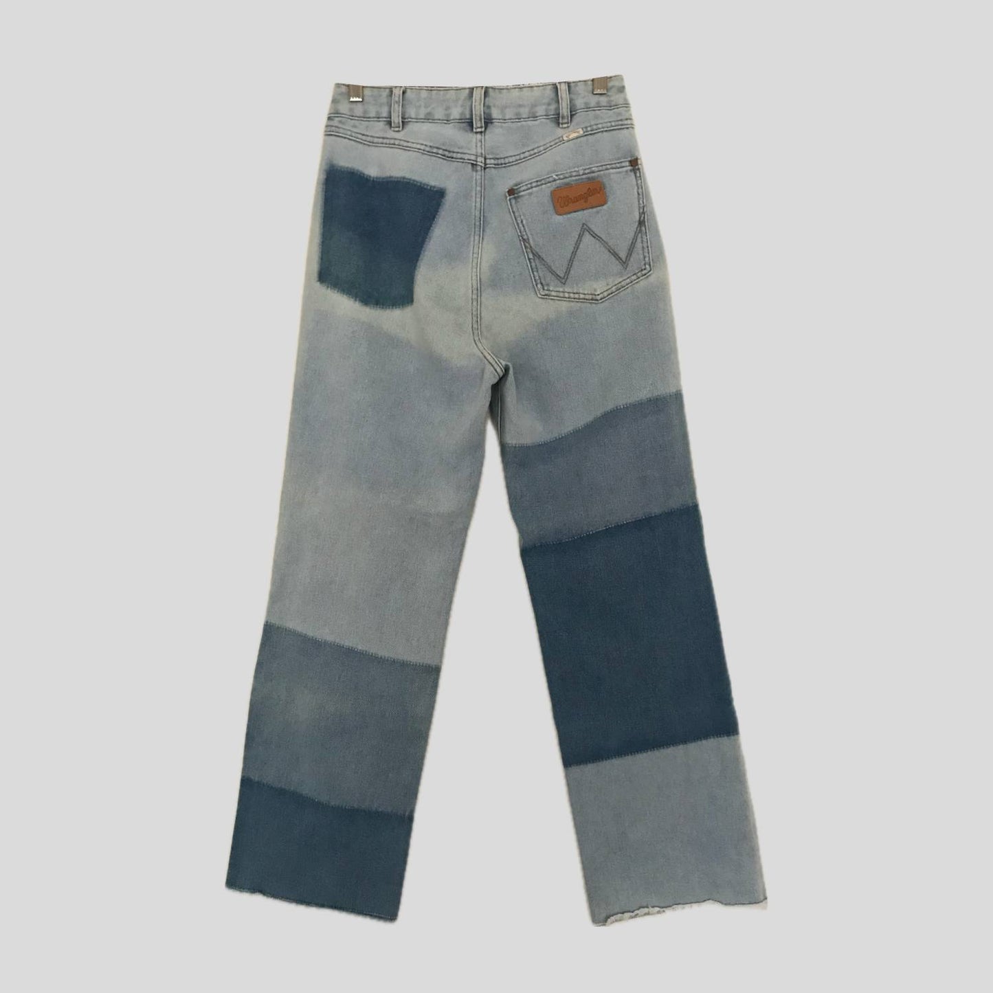 Wrangler x Billabong Blue Patchwork Mid Rise Jeans