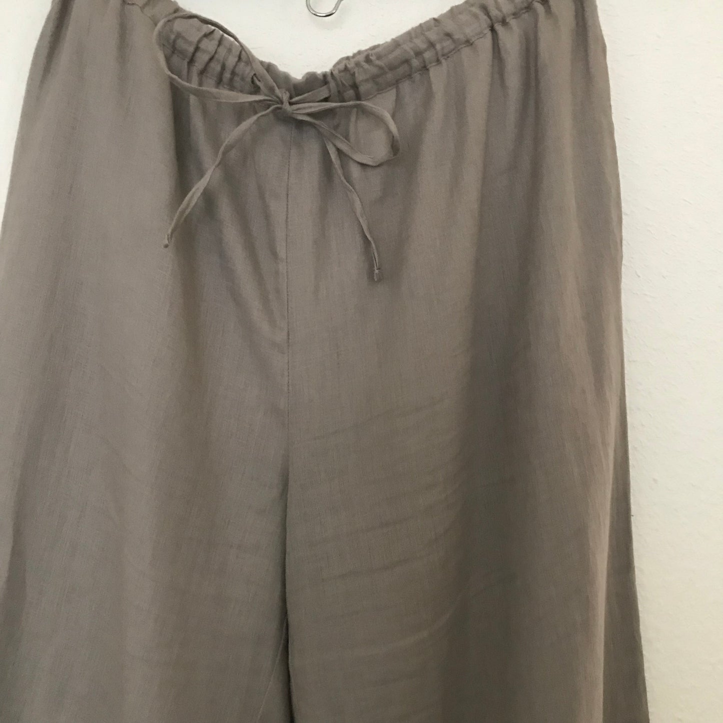 The Company Store Taupe Linen Wide Leg Pants
