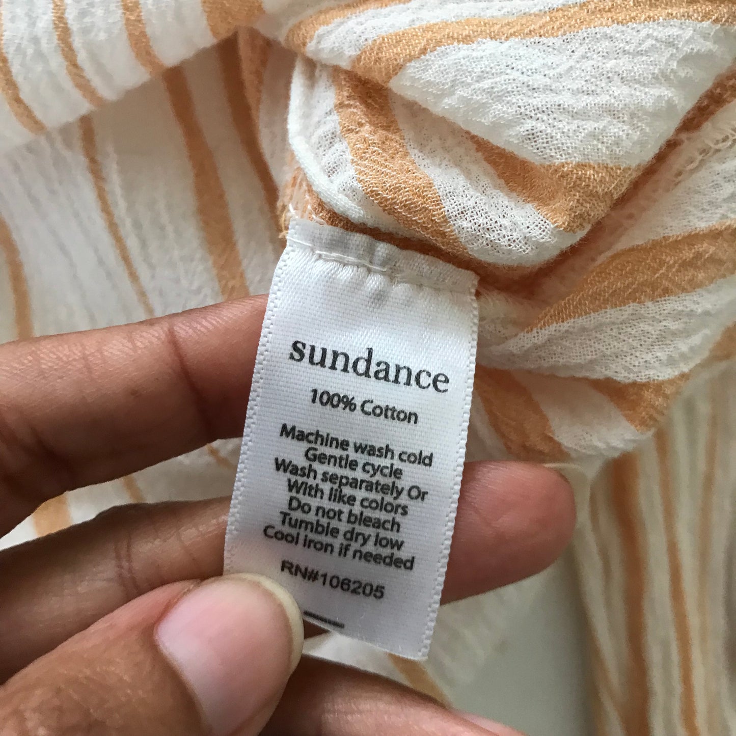 Sundance Ivory Gold Cotton Long Sleeve Shirt