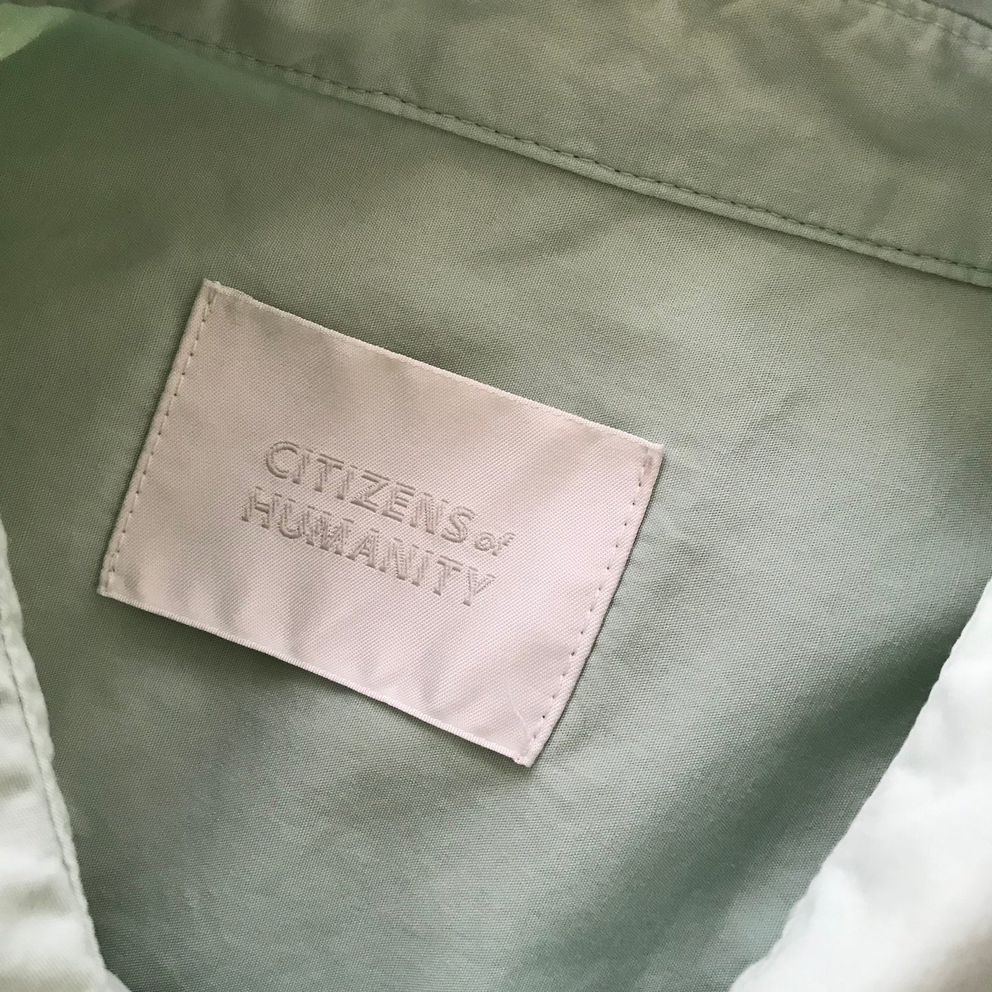 Citizens of Humanity Pistachio Green Oversized Cotton Shirt