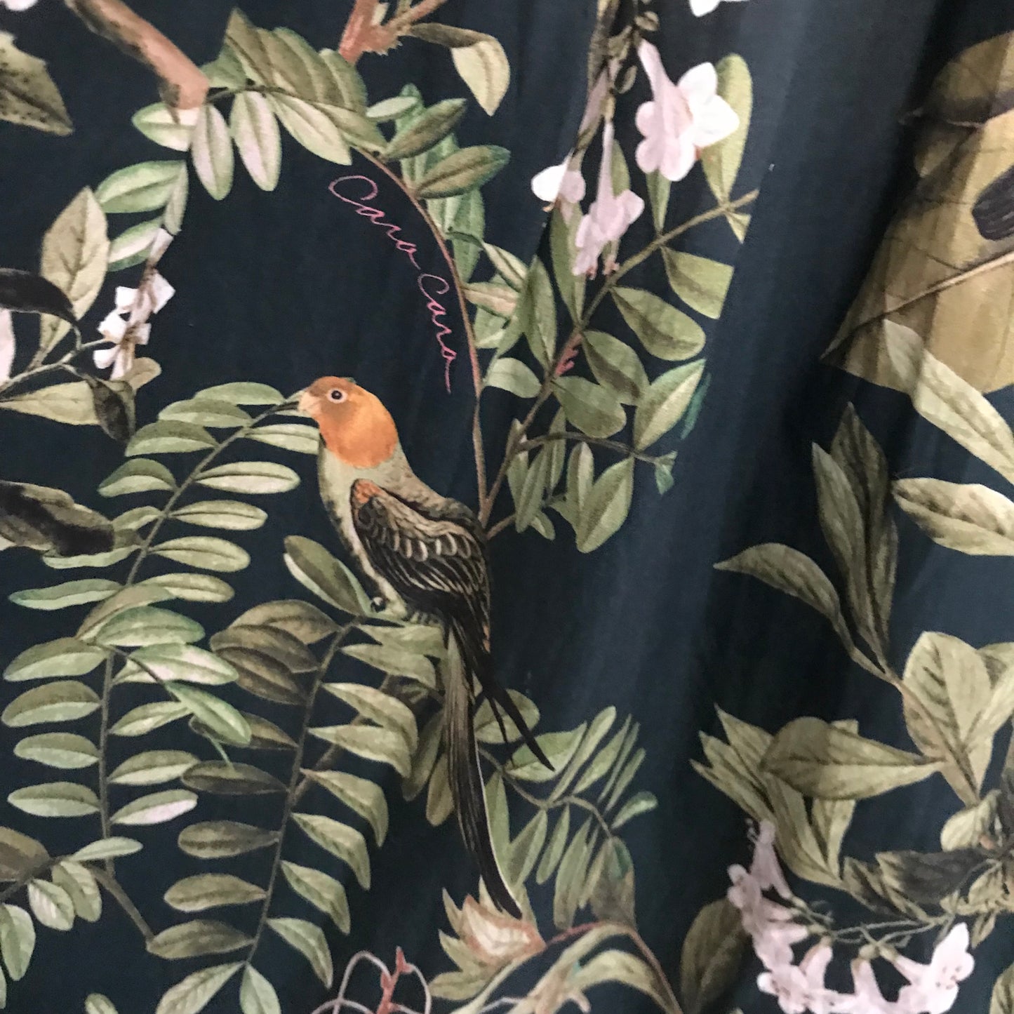 Cara Cara Green Floral Strapless Midi Dress