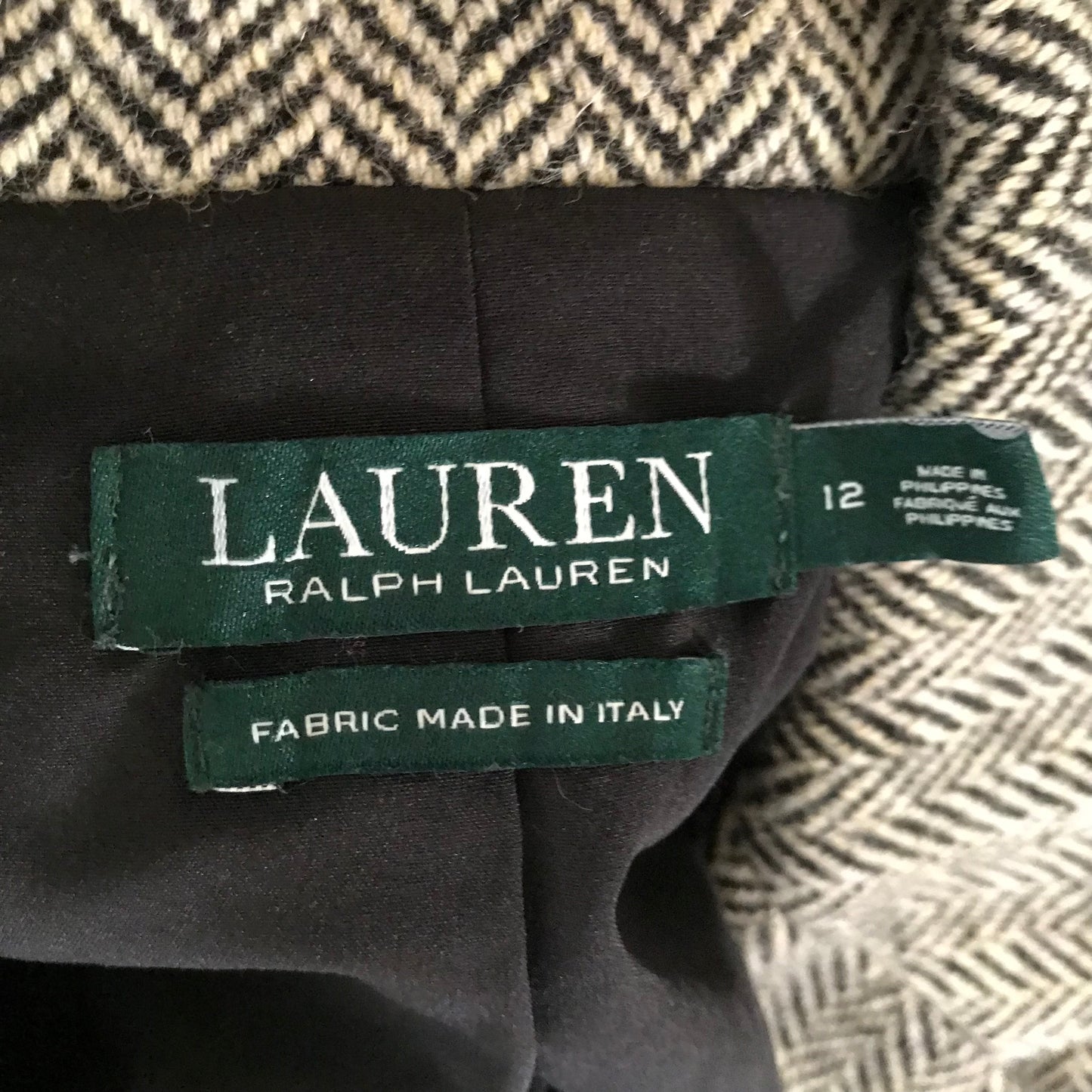 Ralph Lauren Wool Herringbone Classic Blazer