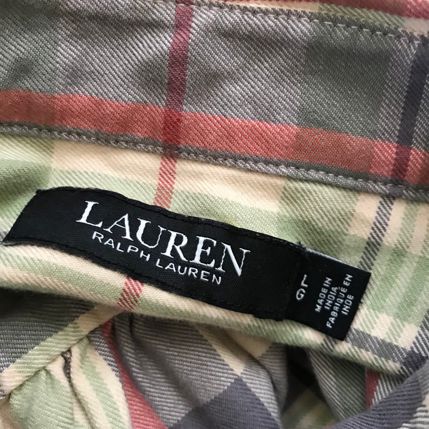 Ralph Lauren Butter Yellow Country Plaid Cotton Shirt