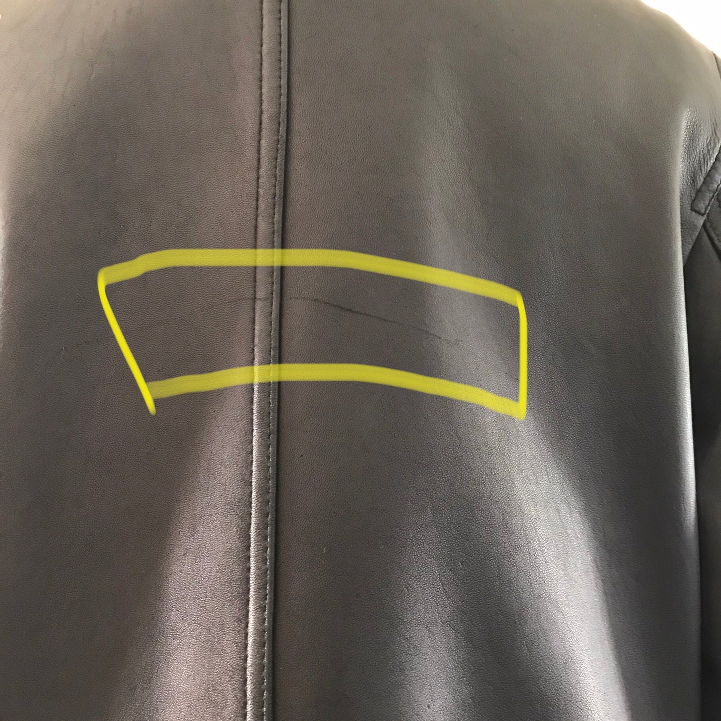 VIntage 1990s Black Minimalist Leather Mid Length Jacket