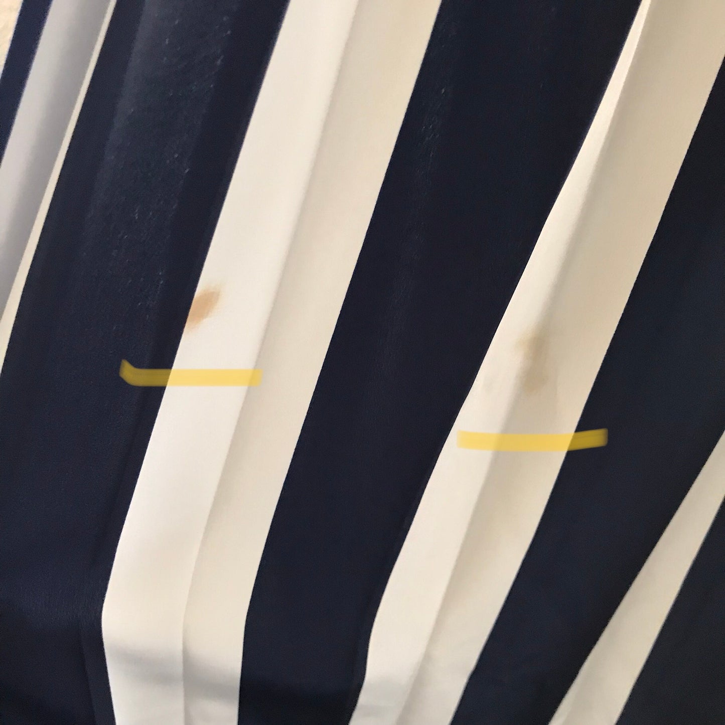 Vintage 1980s Liz Claiborne Navy Blue Striped Pleated Midi Skirt