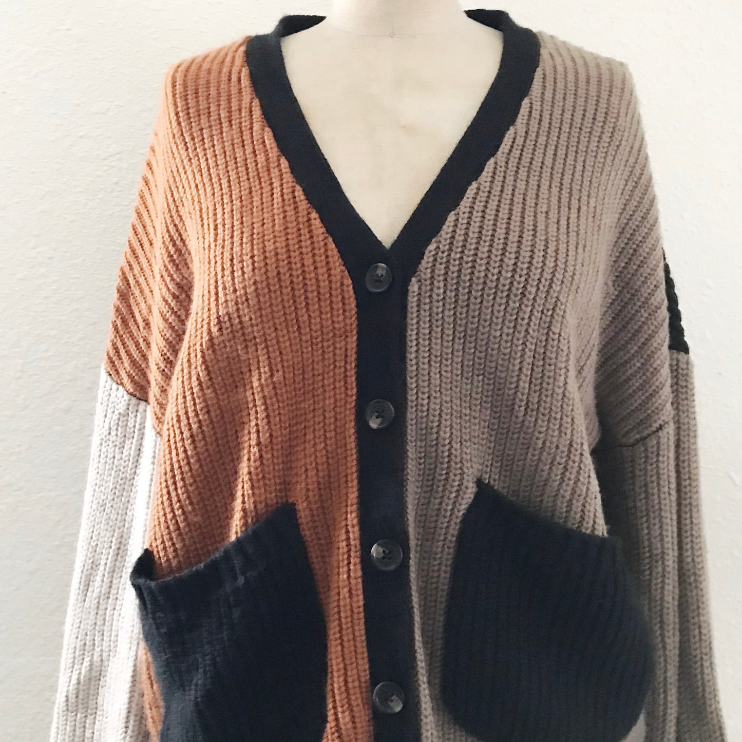 Brixton Brown Knit Long Bell Sleeve Cardigan Sweater