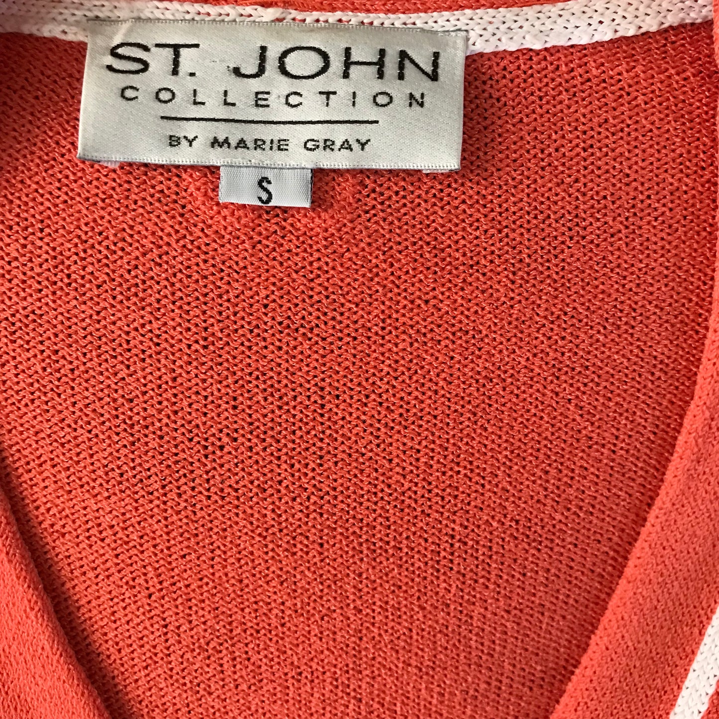 St. John Vintage 2000s Orange Knit Santana Skirt Suit