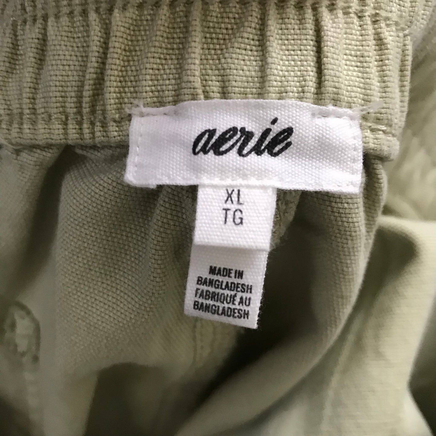 Aerie Green Cotton Mini Shorts