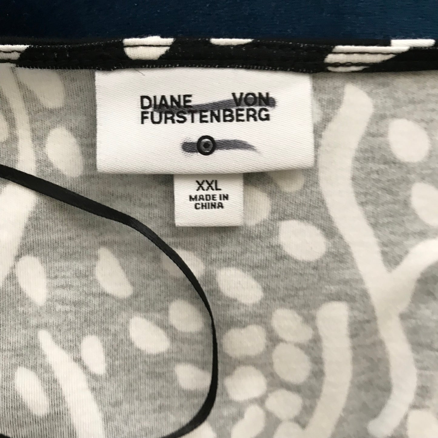 Diane Von Furstenberg Black + White Cotton Wrap Dress