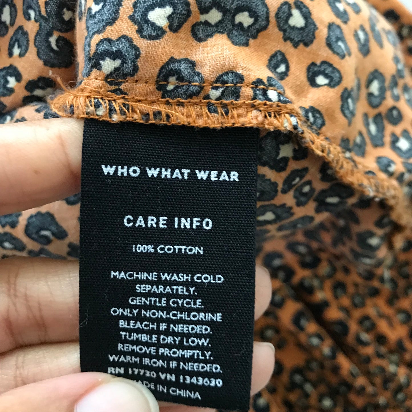 Who What Wear Cotton Animal Print Top