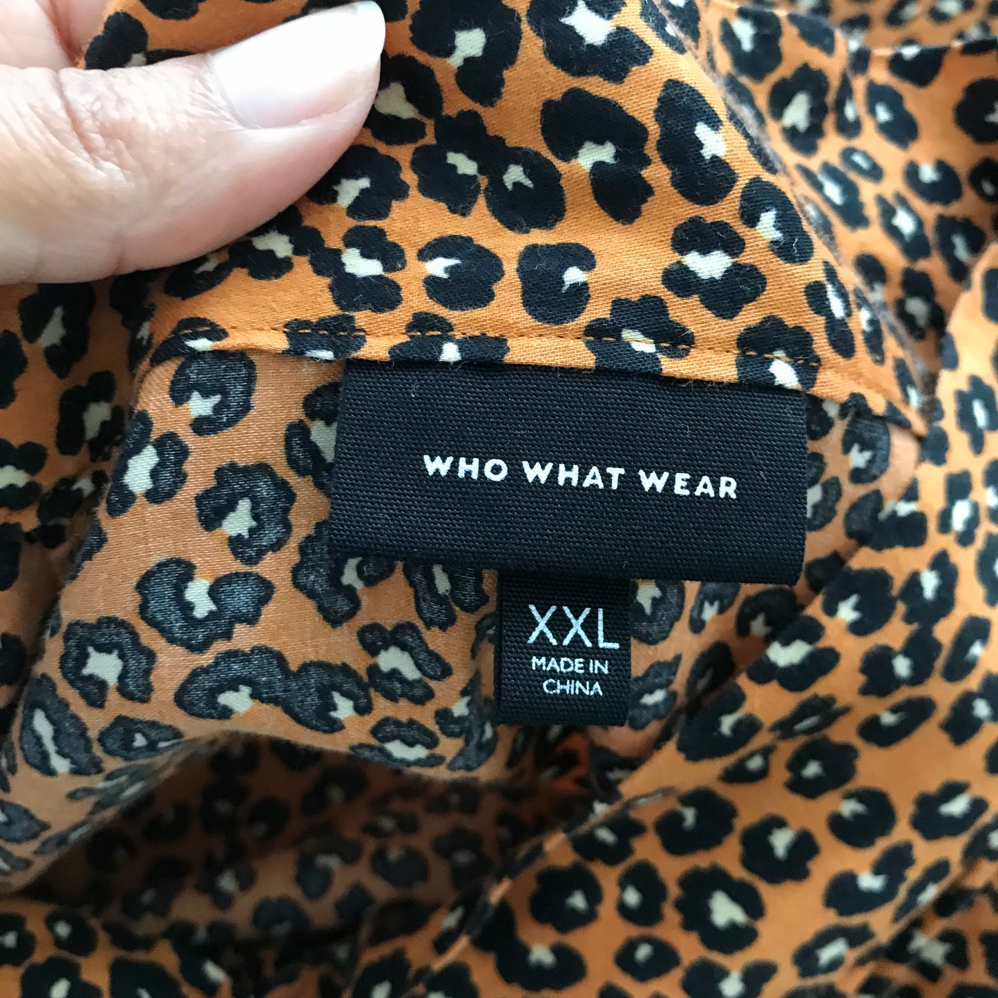 Who What Wear Cotton Animal Print Top