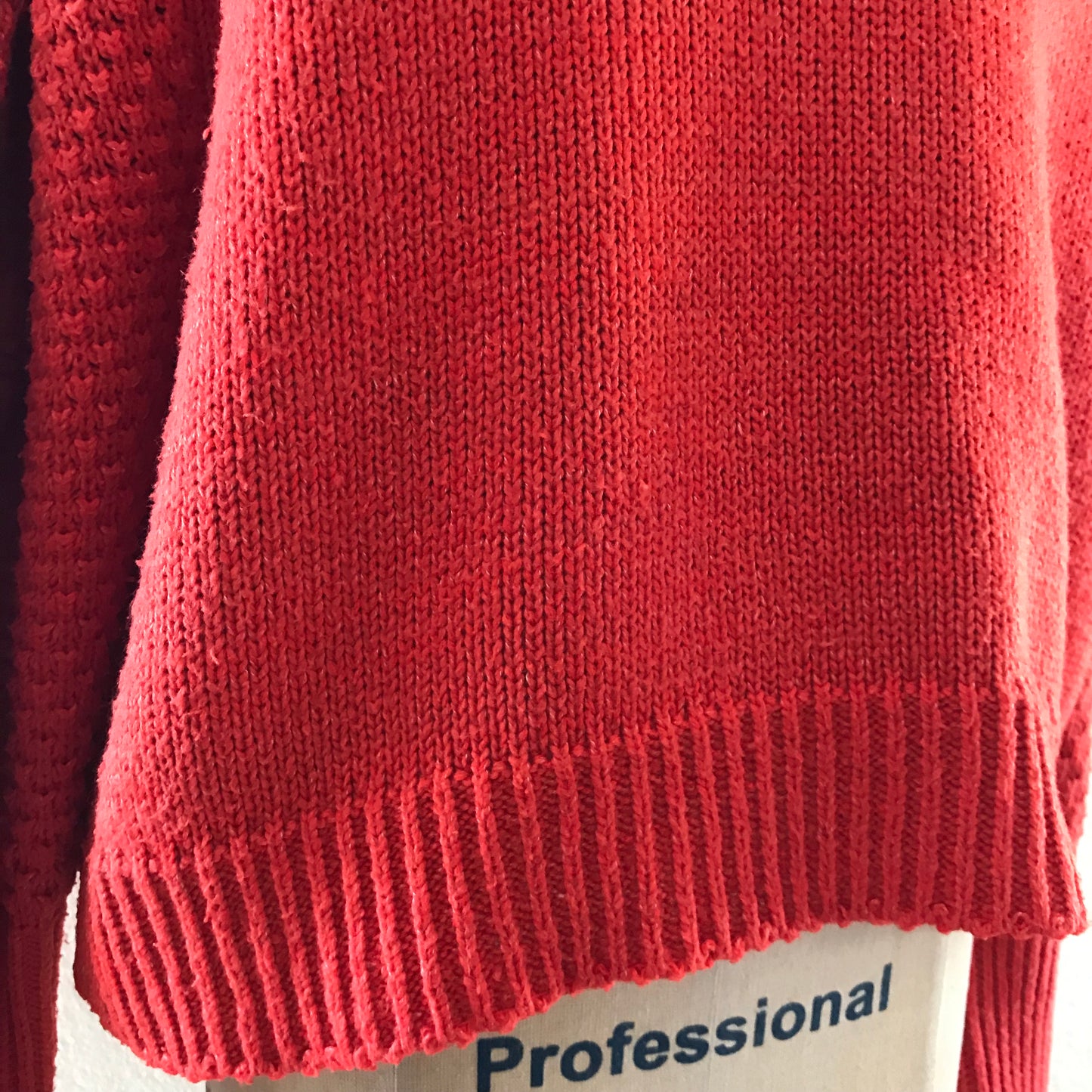 Anthropologie Orange Chunky Knit Embroidered Sweater