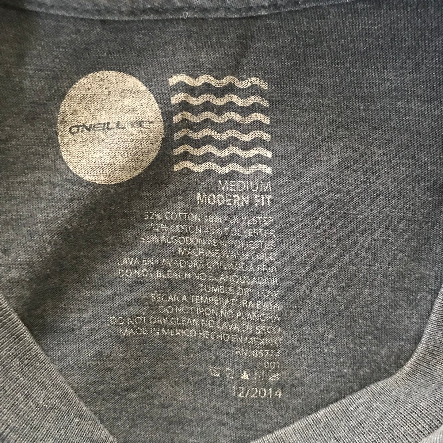 O'Neill Gray Cotton Surf Logo T Shirt