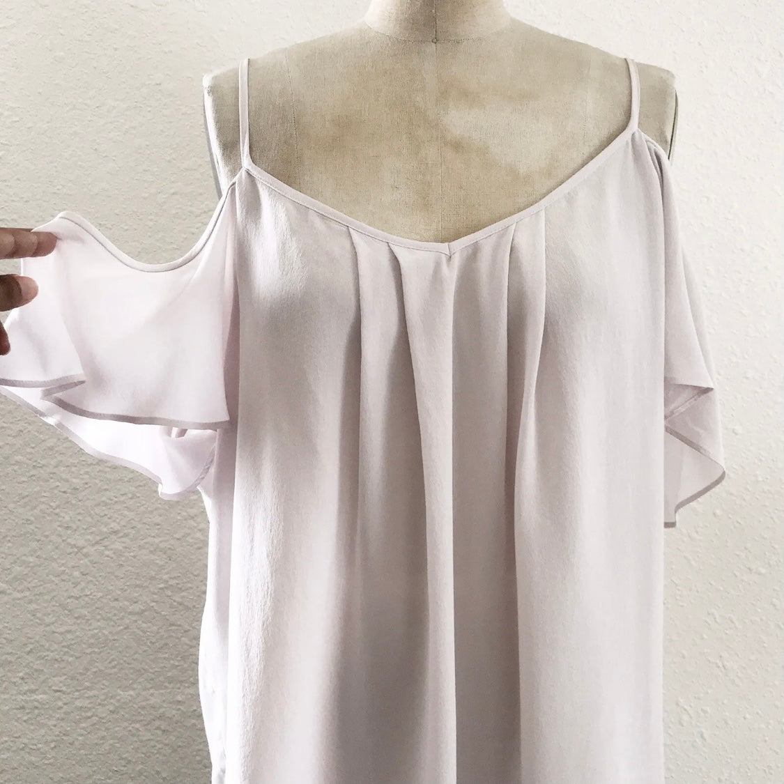 Joie Silk Lilac Off Shoulder Strappy Blouse Top
