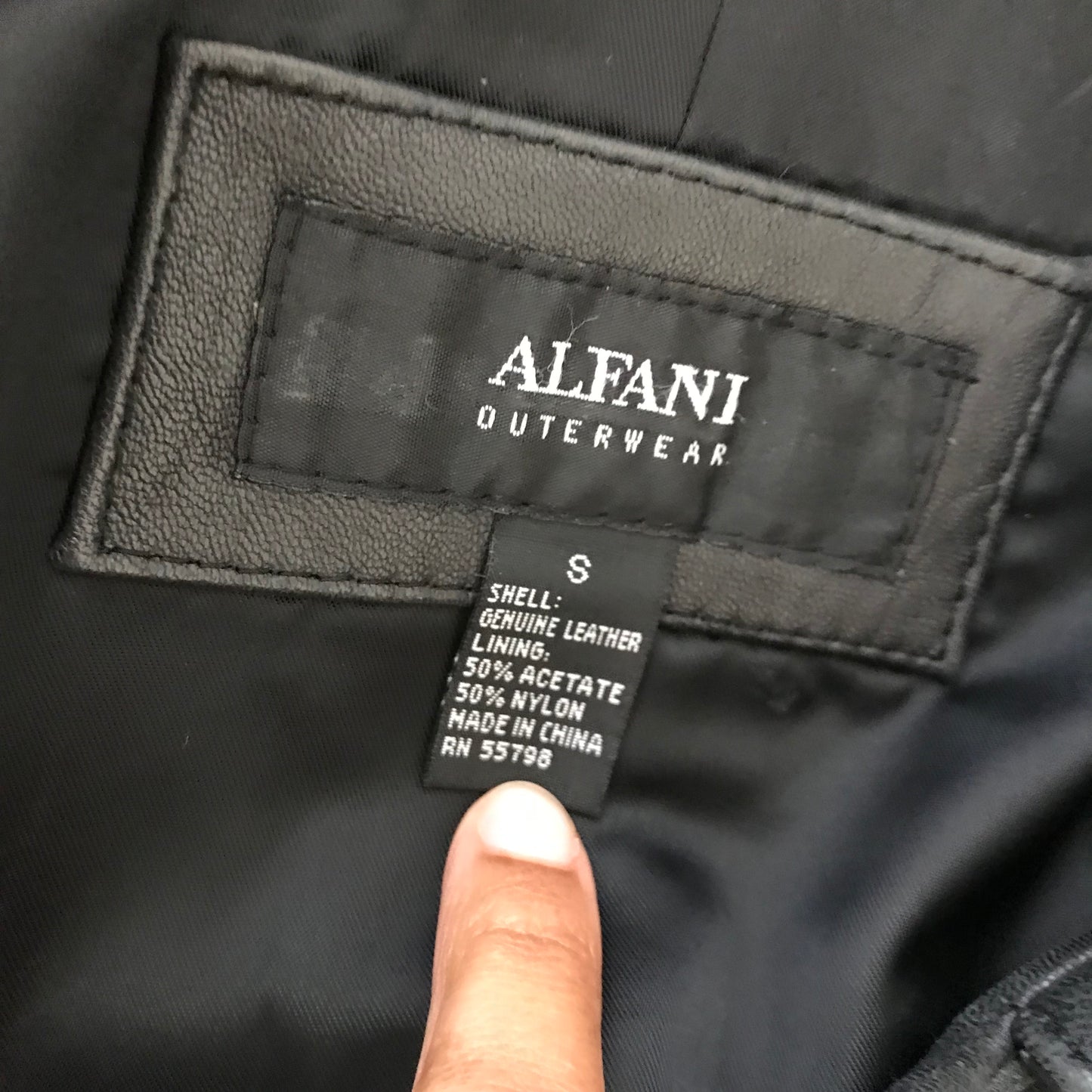 VIntage 1990s Black Minimalist Leather Mid Length Jacket