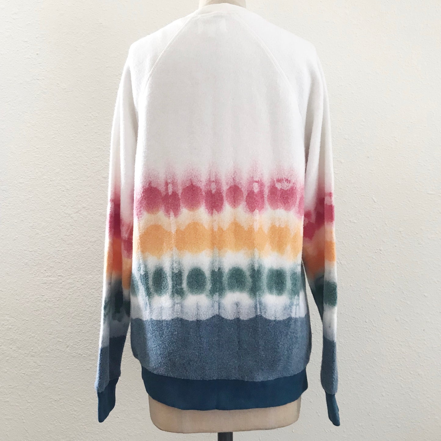 Feat Rainbow Ivory Tie Dye Blanket Sweater