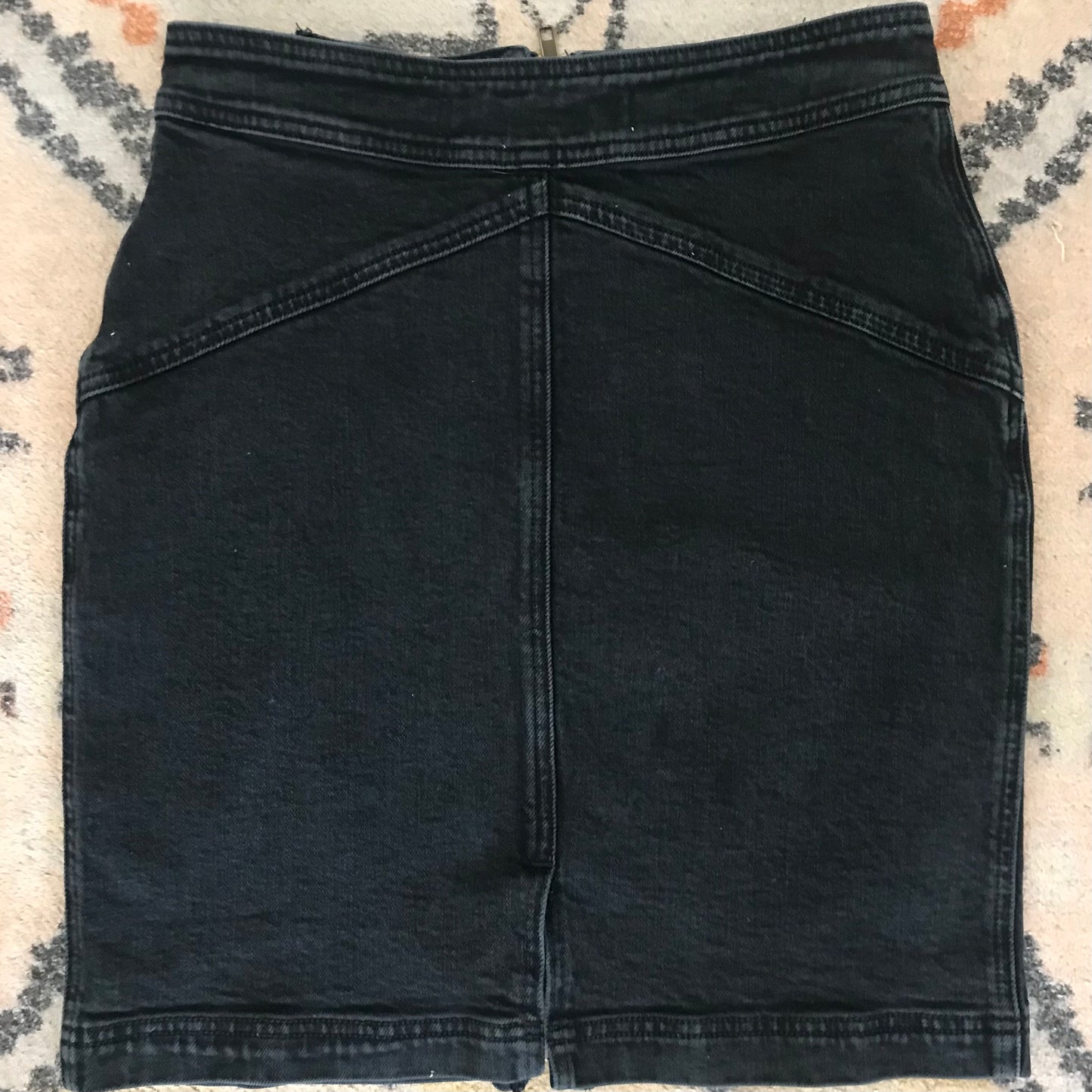 Stoned Immaculate Black Denim Short Mini Skirt
