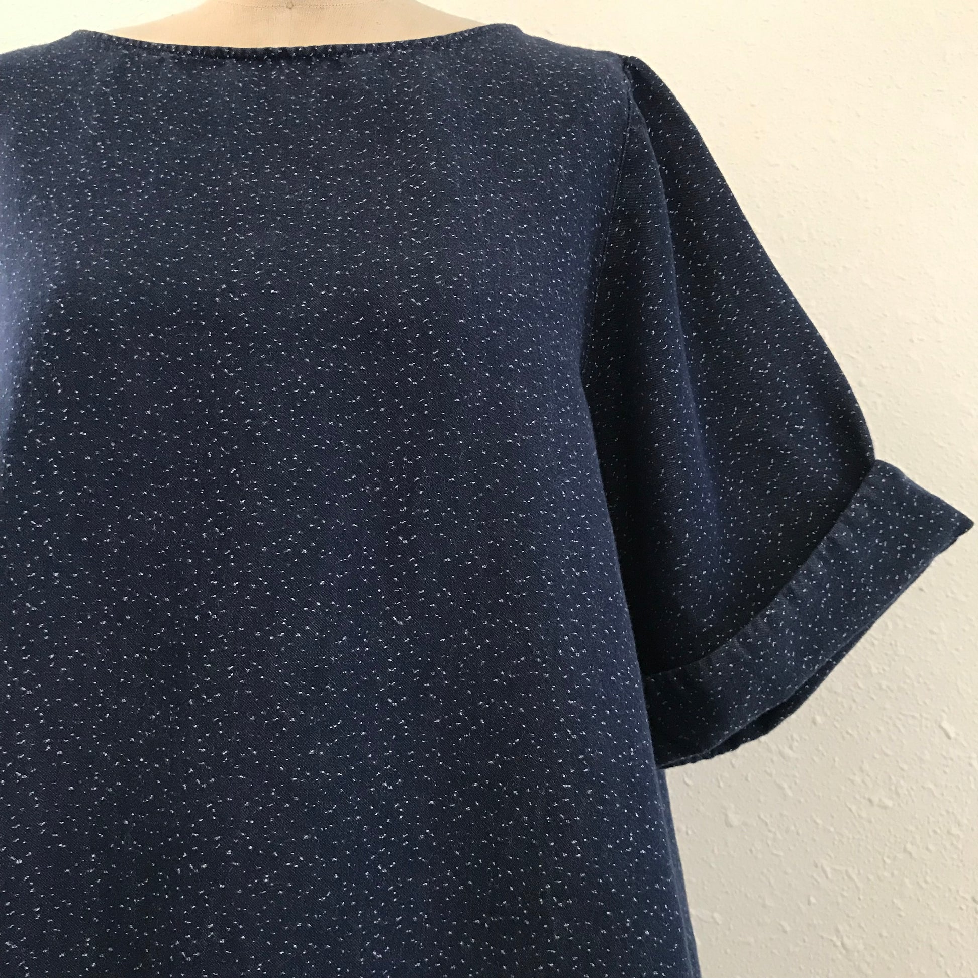 COS-Navy-Blue-Linen-Mini-Dress