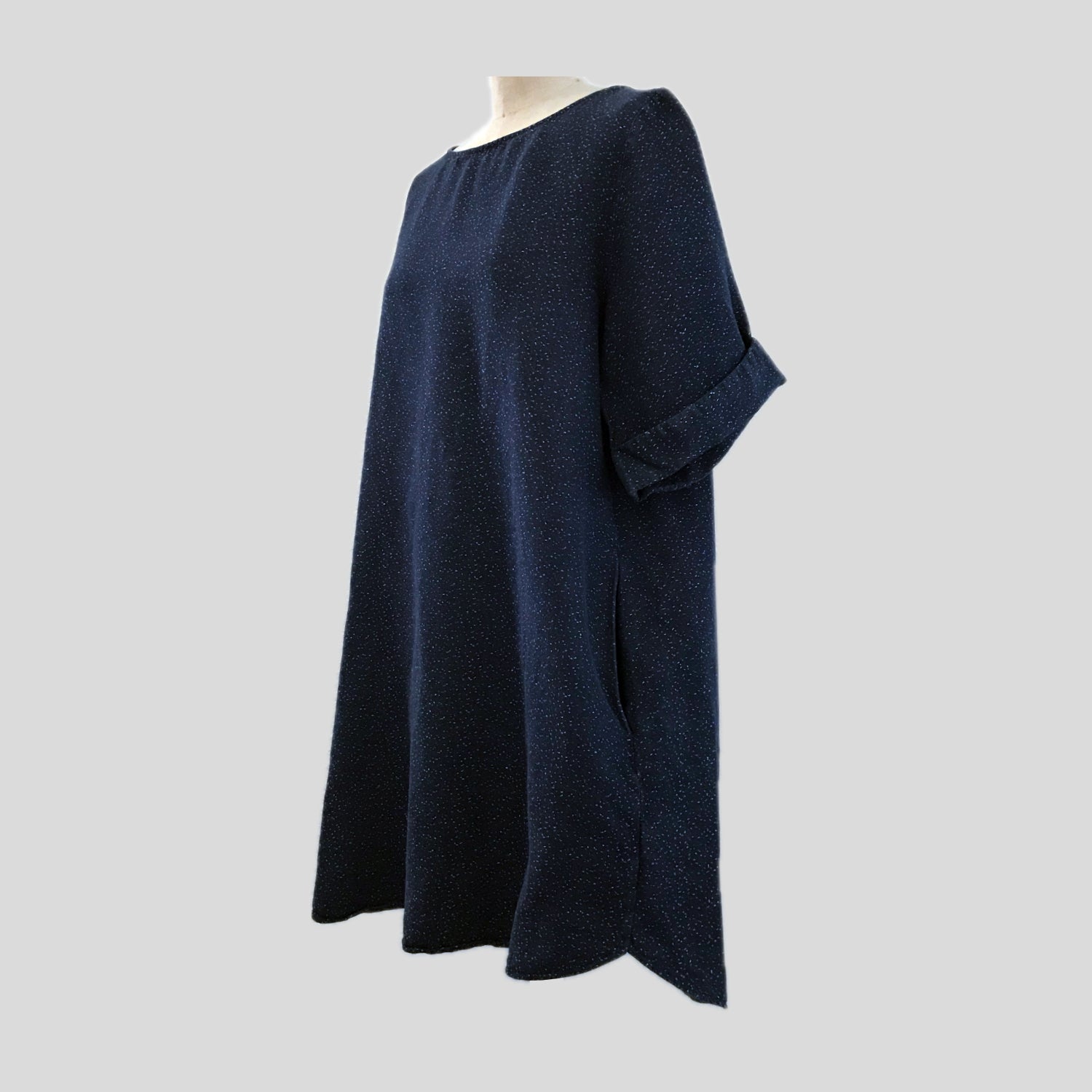 COS-Navy-Blue-Linen-Tunic-Top